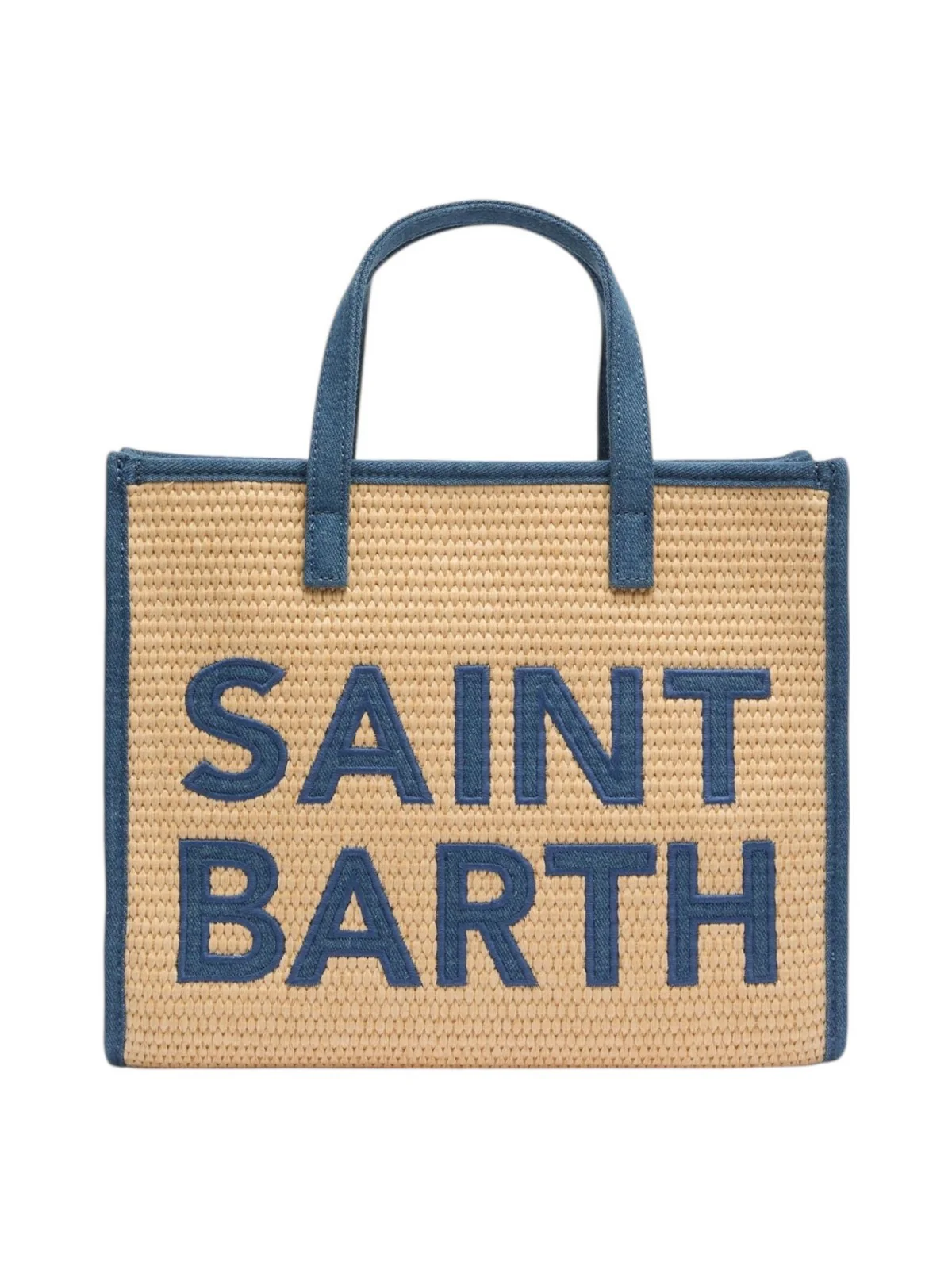 MC2 SAINT BARTH Borsa Donna VIVIAN MID STRAW 00438L 11 PATCH DENIM