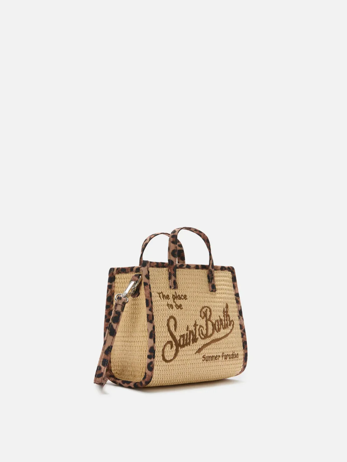 MC2 SAINT BARTH Borsa Donna  VIVIAN MINI STRAW 02781L 11 LEOPARD 18 EMB - Image 3