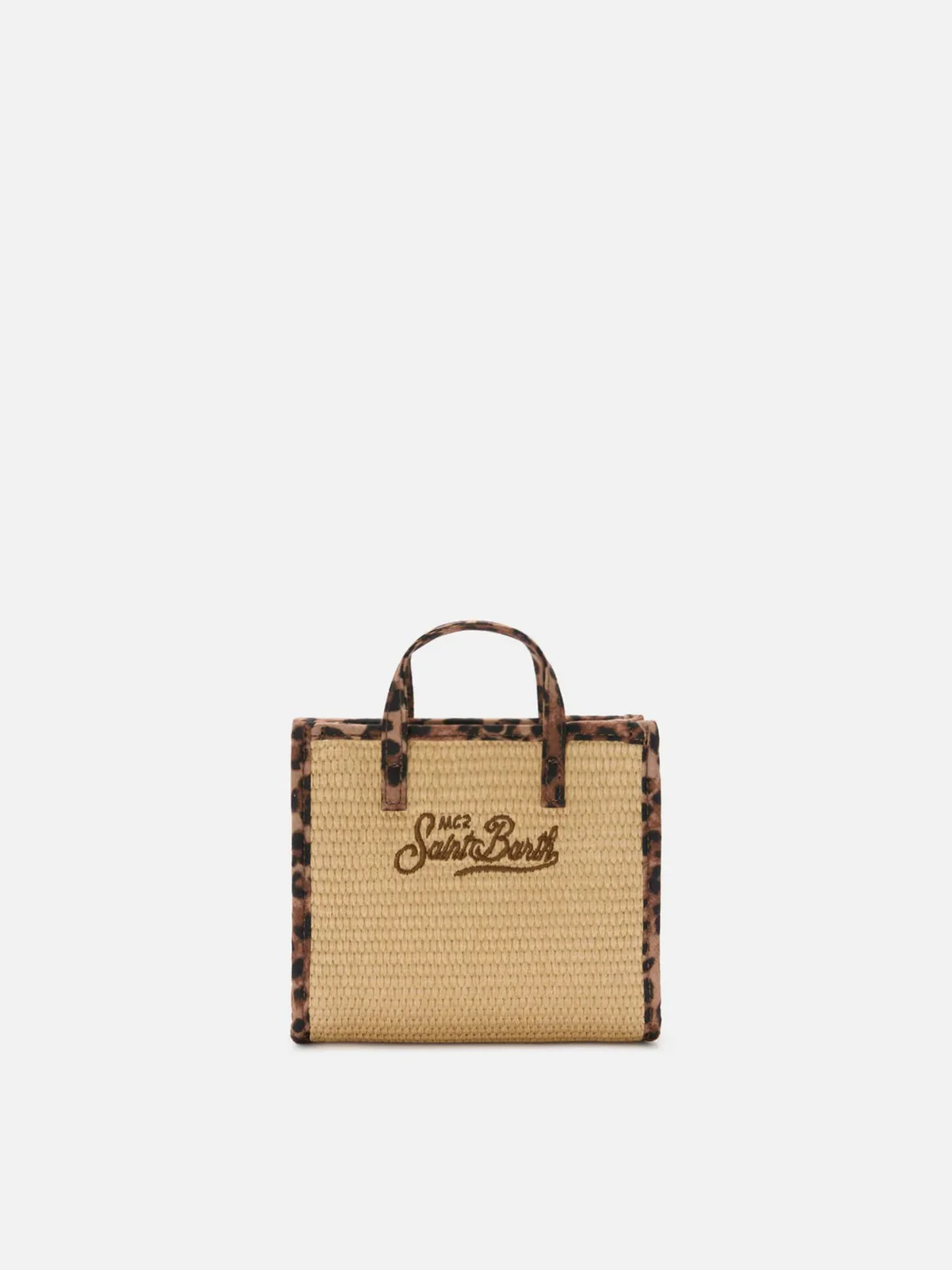 MC2 SAINT BARTH Borsa Donna  VIVIAN MINI STRAW 02781L 11 LEOPARD 18 EMB - Image 4
