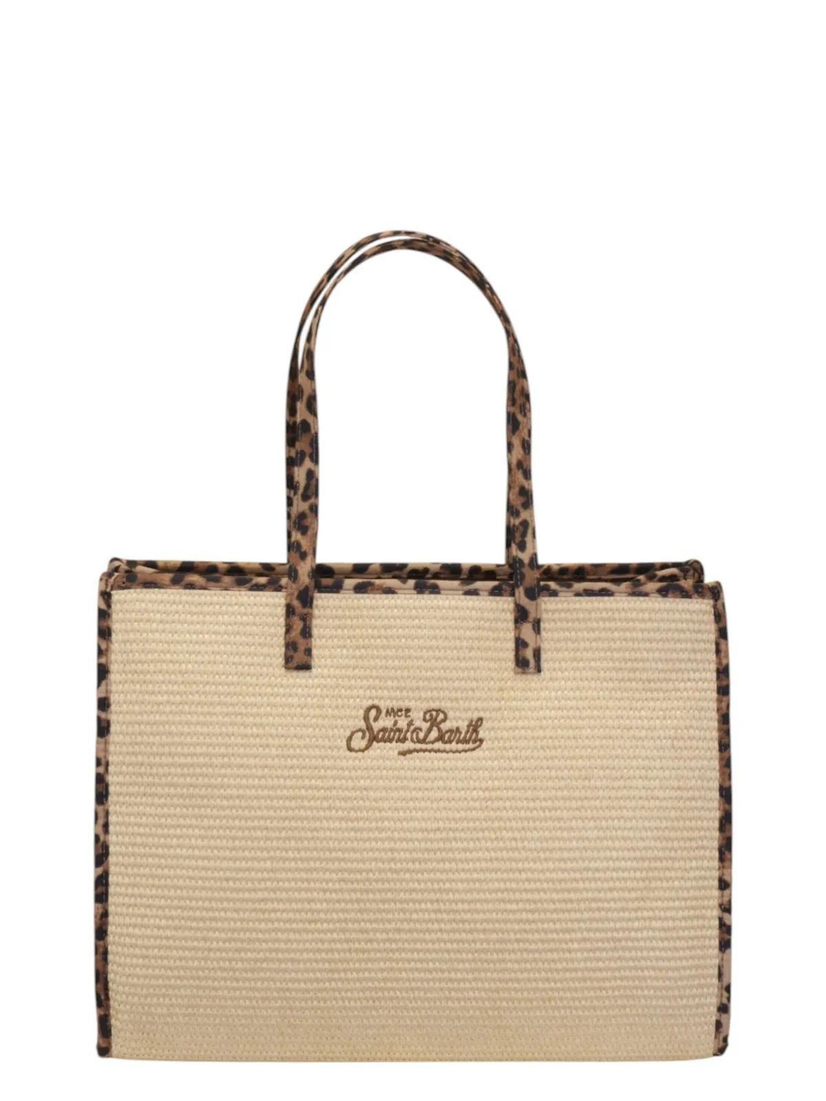 MC2 SAINT BARTH Borsa Donna  VIVIAN STRAW 00369L 11 PATCH LEOPARD 18 - Image 3