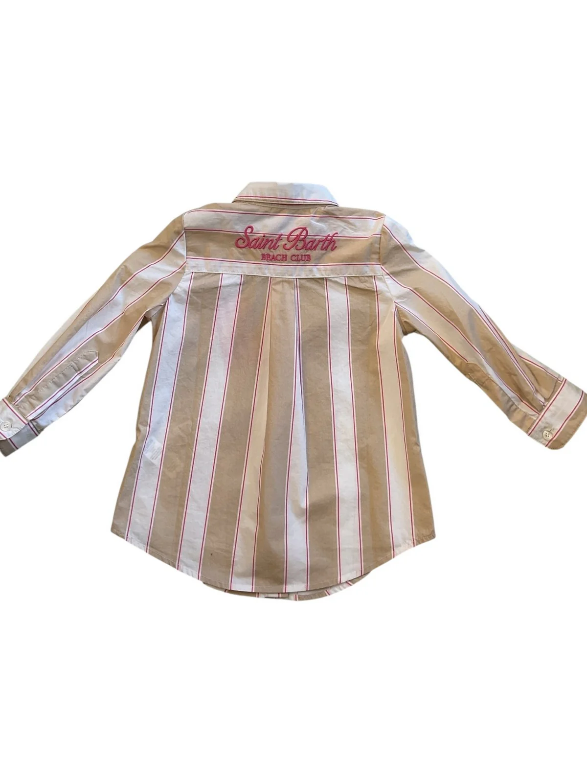 MC2 SAINT BARTH Camicia Bambine e ragazze  MINI BRIGITTE 01417L COTTON SB BEACH STRIPES 1121 EMB - Image 4