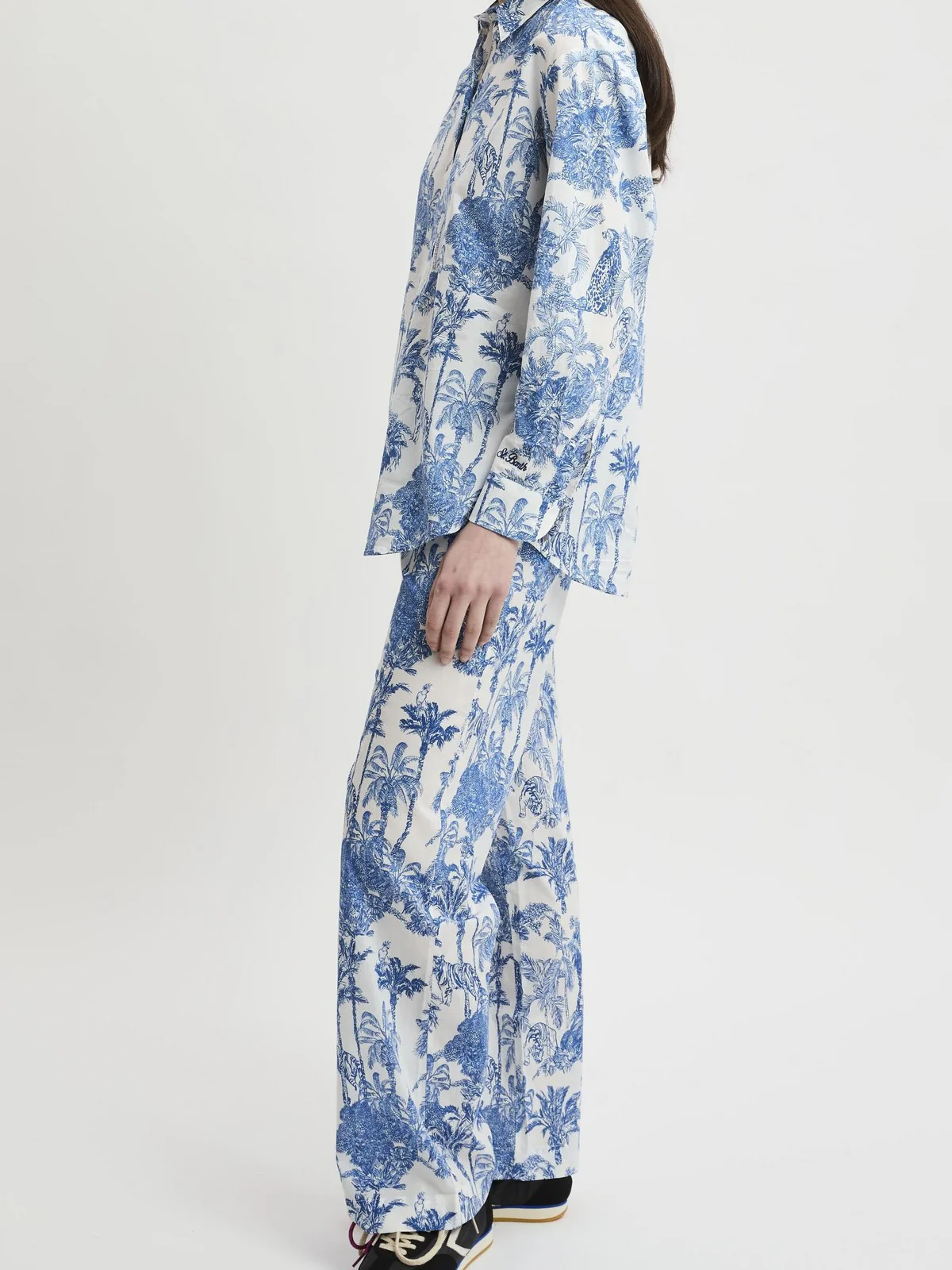 MC2 SAINT BARTH Camicia Donna  BRIGITTE 01288L COTTON JUNGLE OCEANIA 01 - Image 4