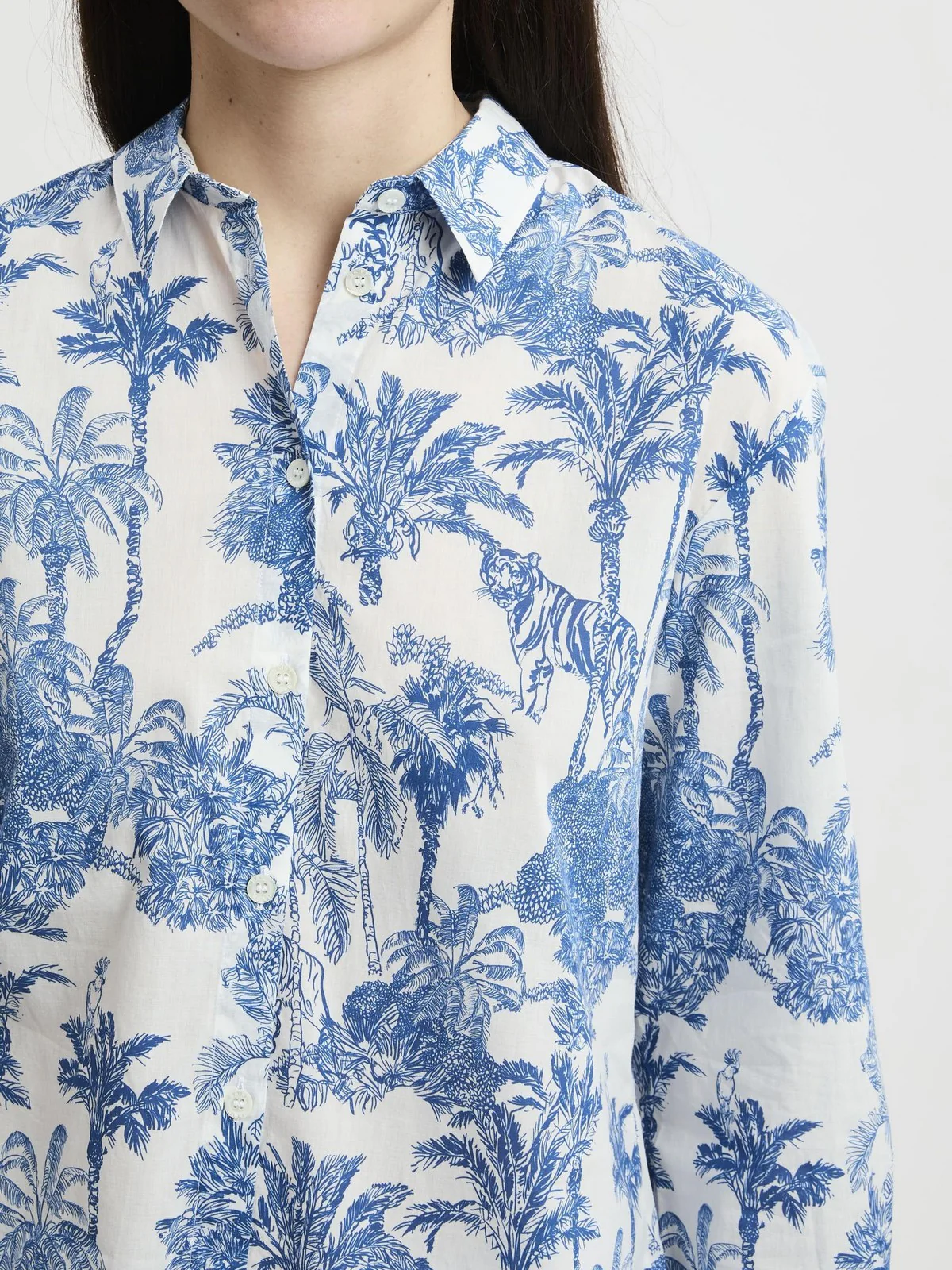 MC2 SAINT BARTH Camicia Donna  BRIGITTE 01288L COTTON JUNGLE OCEANIA 01 - Image 5