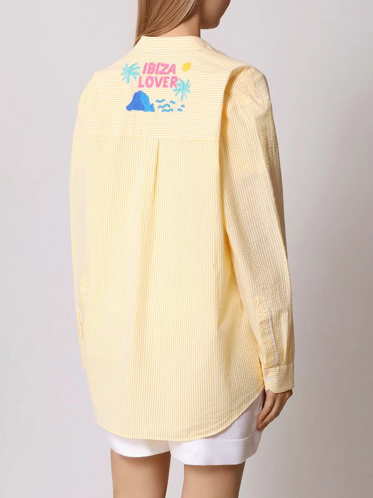 MC2 SAINT BARTH Camicia Donna BRIGITTE EMBRY 03443F Giallo - Image 4