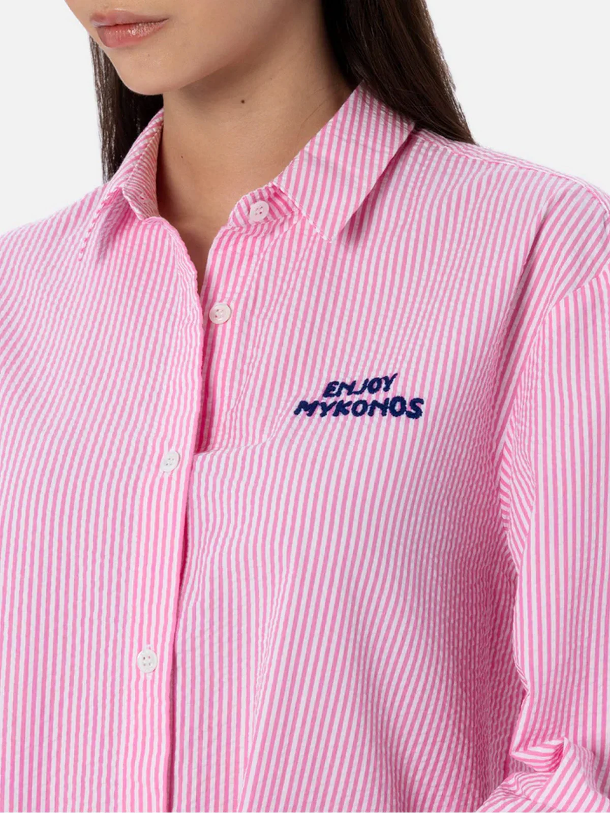 MC2 SAINT BARTH Camicia Donna BRIGITTE EMBRY 03444F Rosa - Image 3