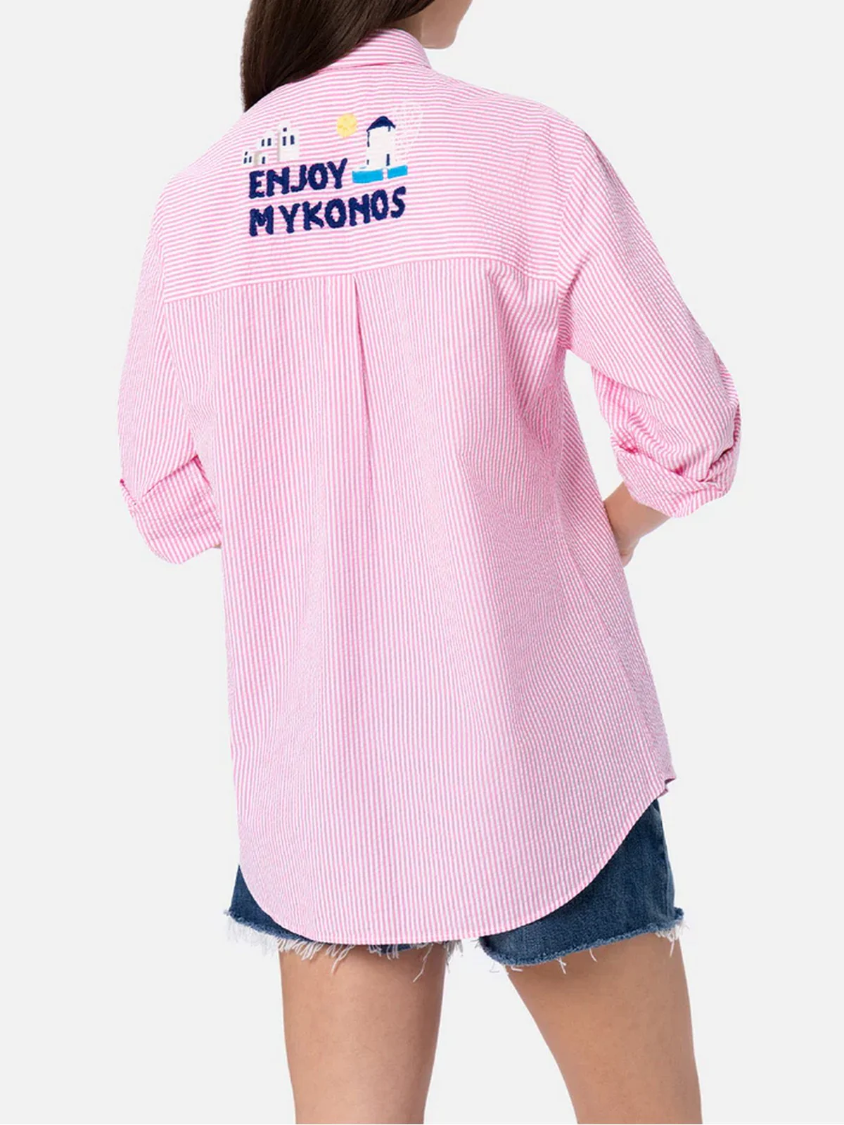 MC2 SAINT BARTH Camicia Donna BRIGITTE EMBRY 03444F Rosa - Image 4