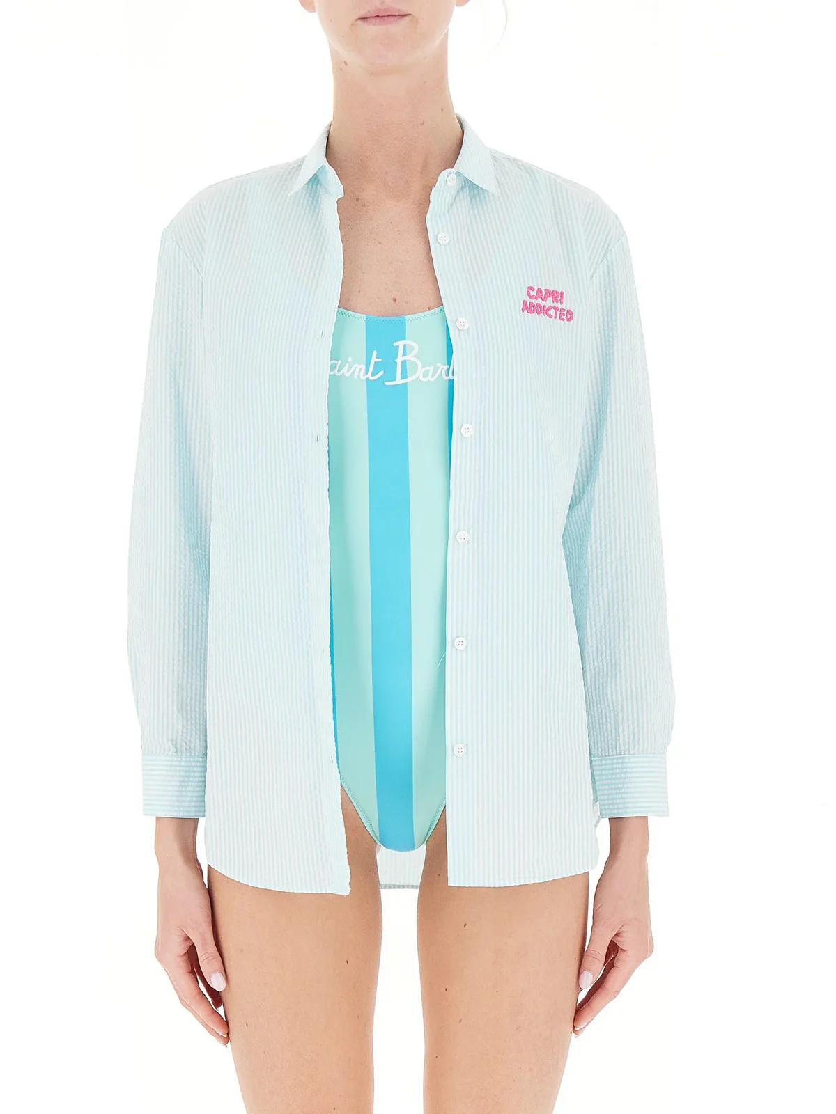 MC2 SAINT BARTH Camicia Donna  BRIGITTE EMBRY 04928F Verde - Image 2
