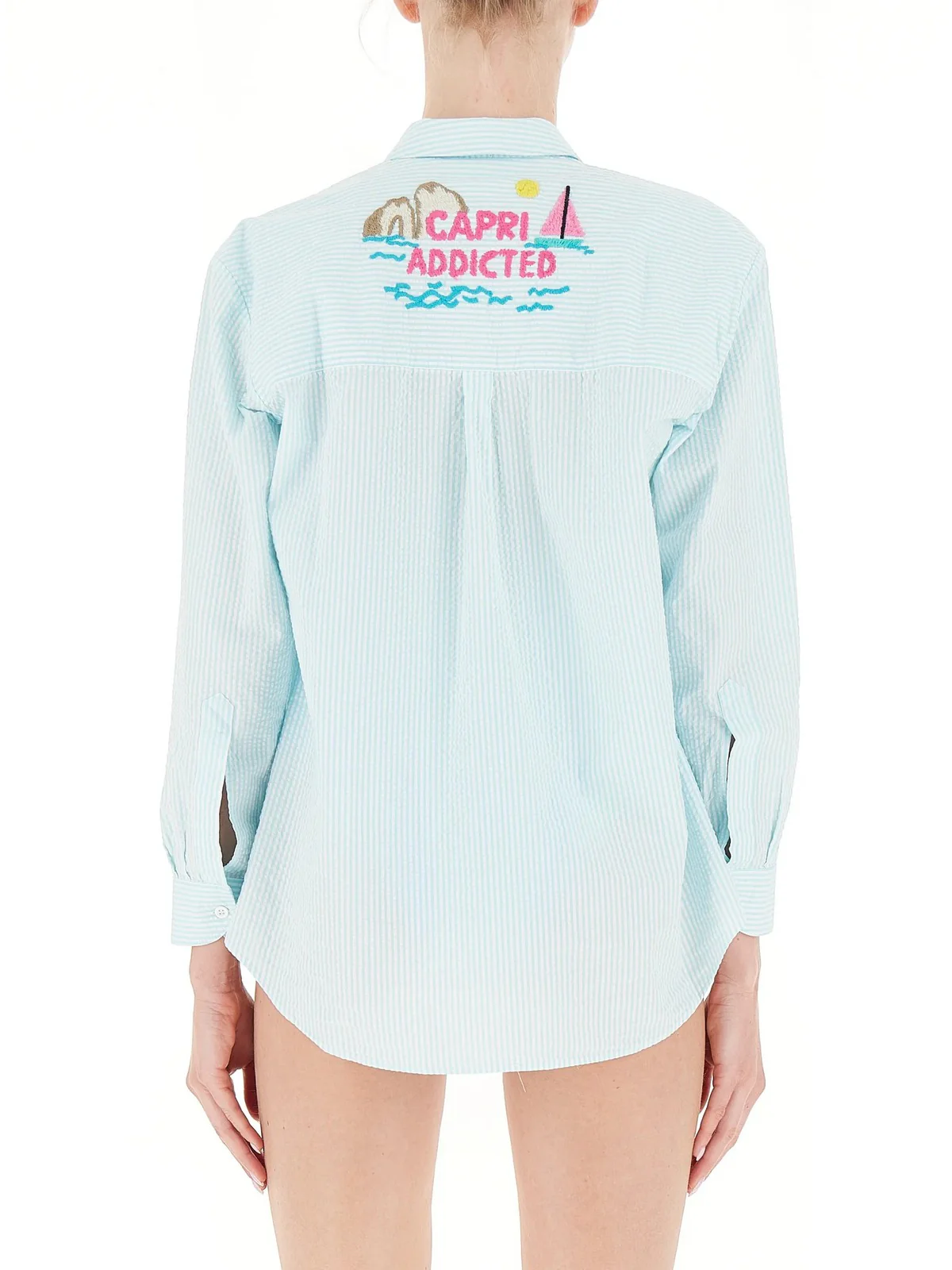 MC2 SAINT BARTH Camicia Donna  BRIGITTE EMBRY 04928F Verde - Image 4