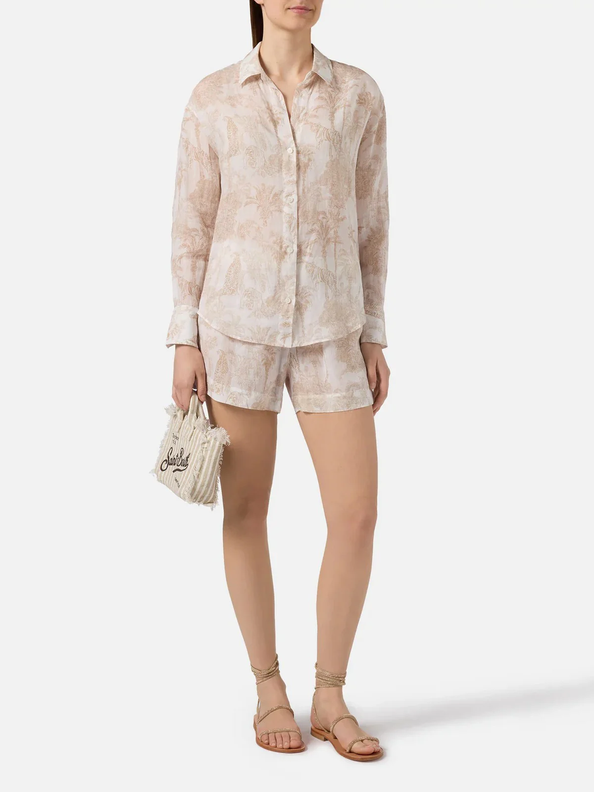 MC2 SAINT BARTH Camicia Donna CRISTAL 01087L RAMIE JUNGLE OCEANIA 0119 - Image 5