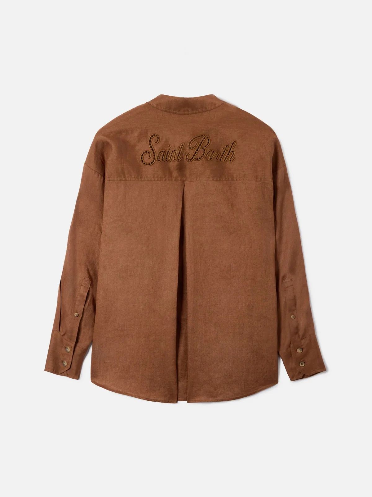 MC2 SAINT BARTH Camicia Donna CRISTAL POCKET 08806L LINEN SB HOLED 18 EMB - Image 2