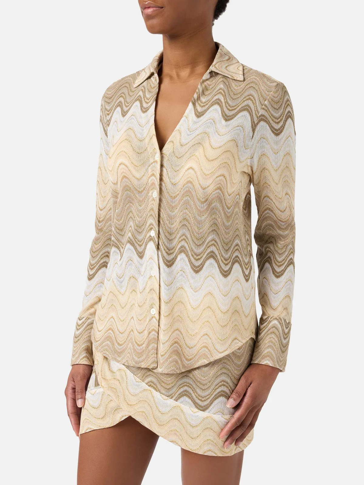 MC2 SAINT BARTH Camicia Donna  JOYS 02022L RACHEL SEA WAVE 11 - Image 2