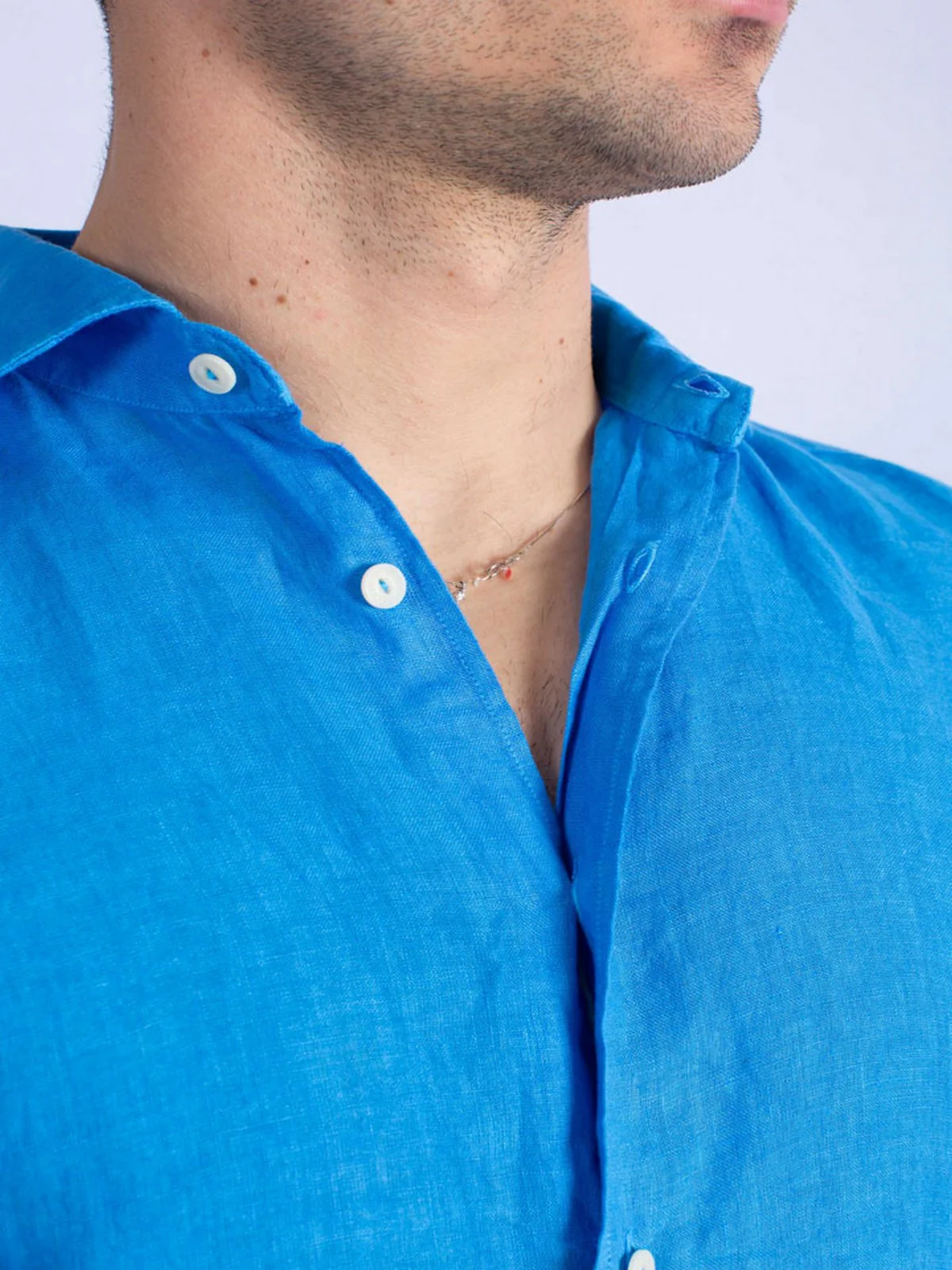 MC2 SAINT BARTH Camicia Uomo PAMPLONA 01307F Blu - Image 5