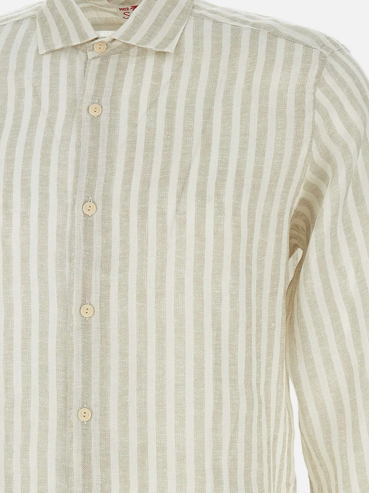 MC2 SAINT BARTH Camicia Uomo  PAMPLONA 01922H LINEN STRIPES V 11 - Image 2