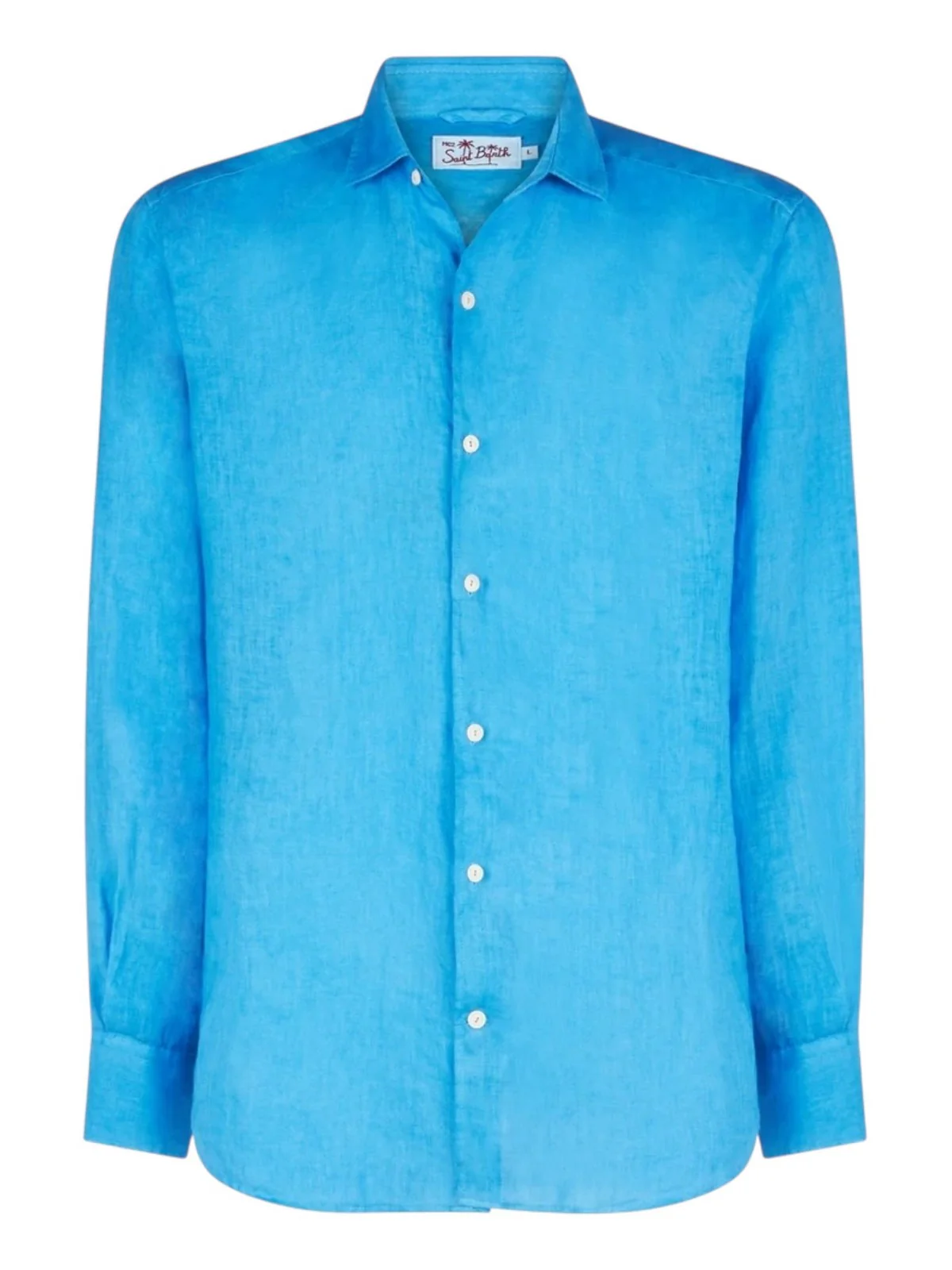 MC2 SAINT BARTH Camicia Uomo PAMPLONA 02015H LINEN 17 BLUETTE WATERCOLOR - Image 5