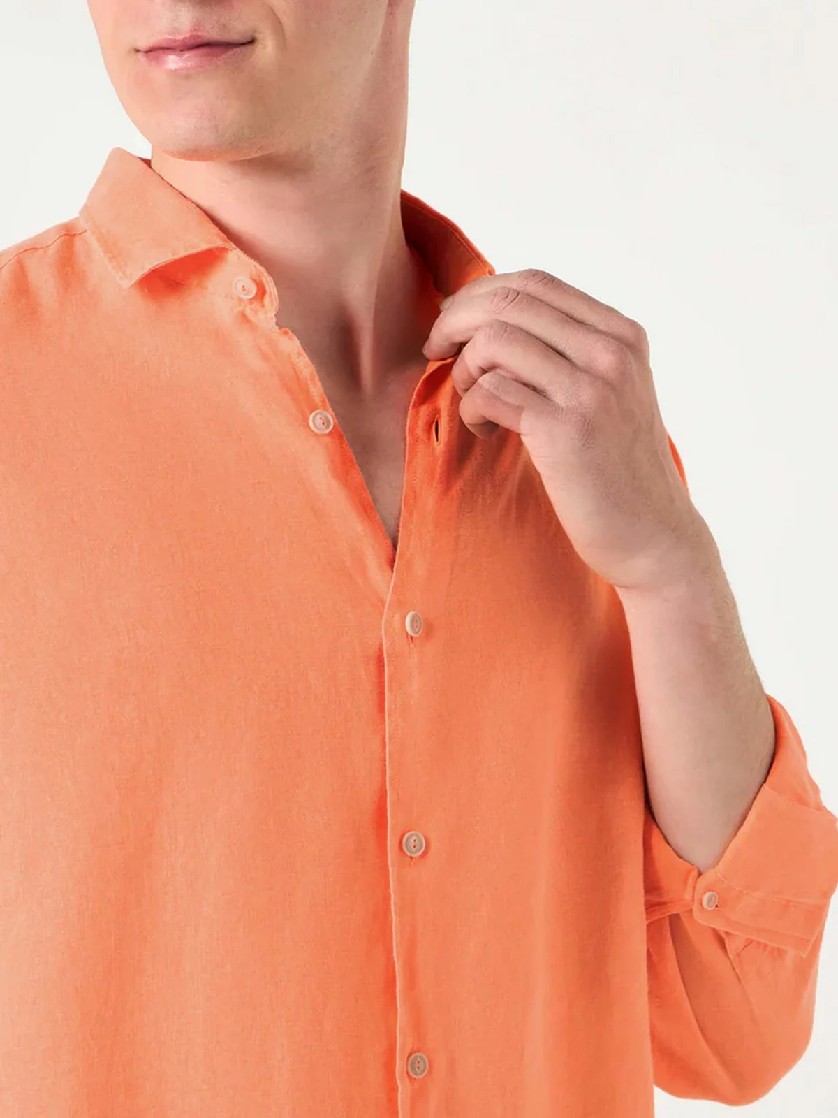 MC2 SAINT BARTH Camicia Uomo  PAMPLONA 03763F Arancione - Image 3