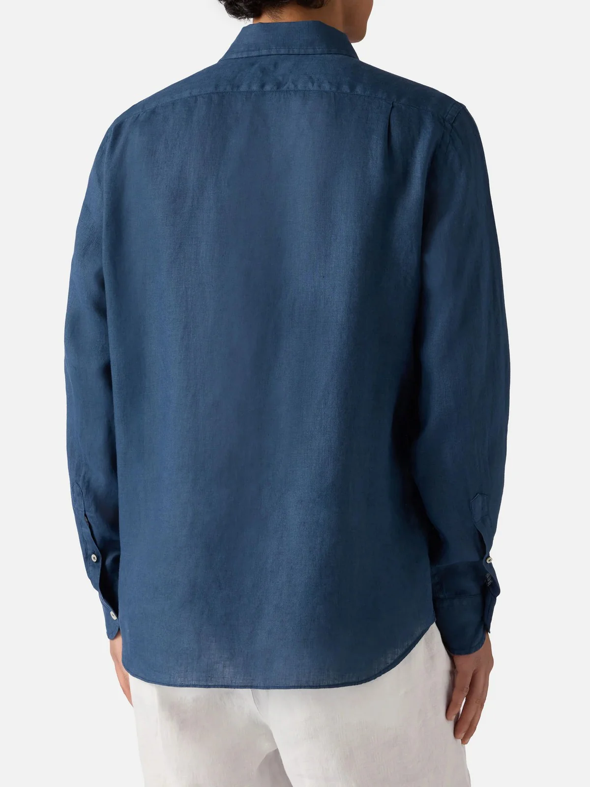 MC2 SAINT BARTH Camicia Uomo  RAPHAEL 00119L LINEN 61 BLUE NAVY - Image 4