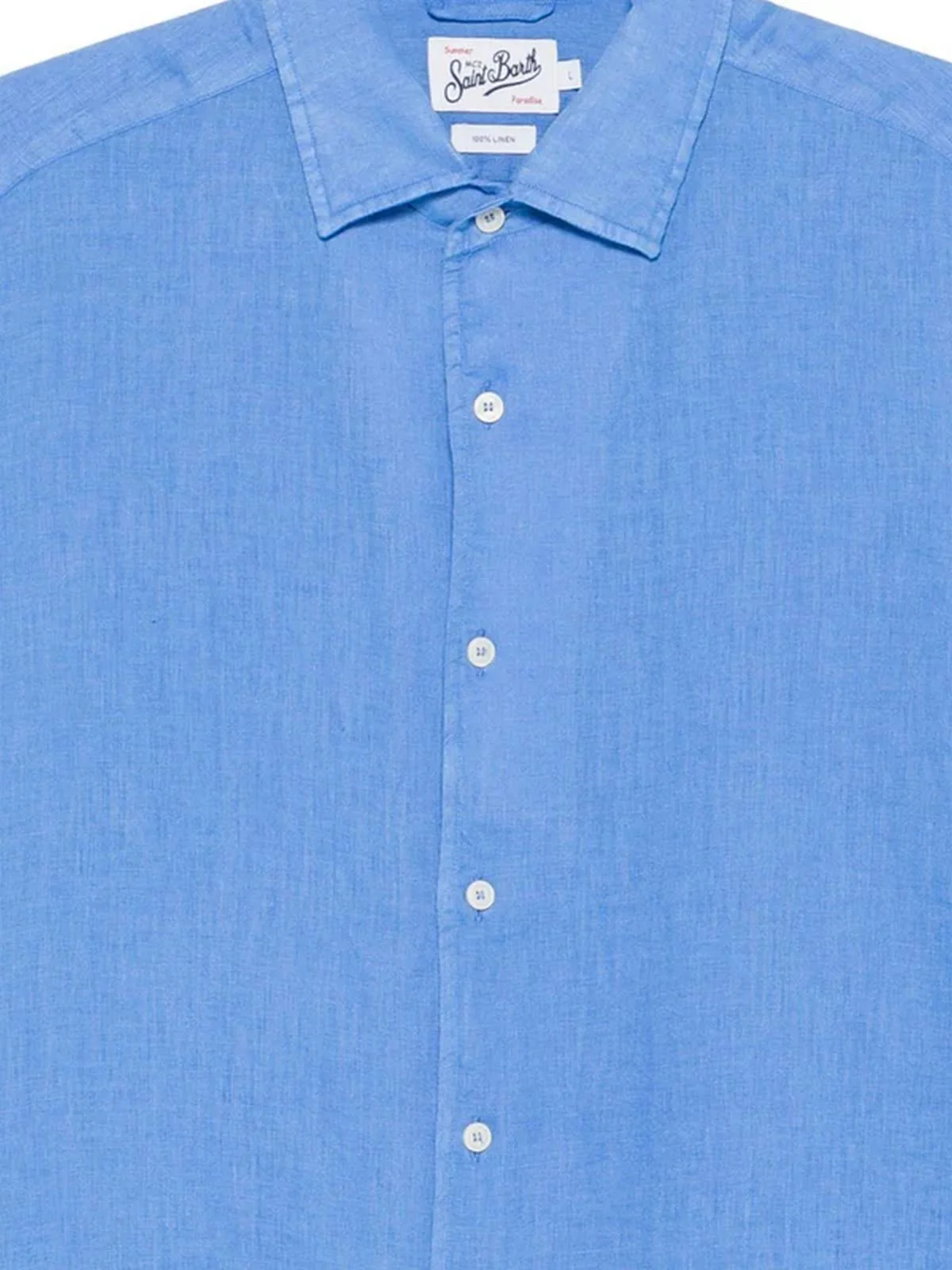 MC2 SAINT BARTH Camicia Uomo  RAPHAEL 00613L LINEN 17M CLOUD BLUE - Image 3