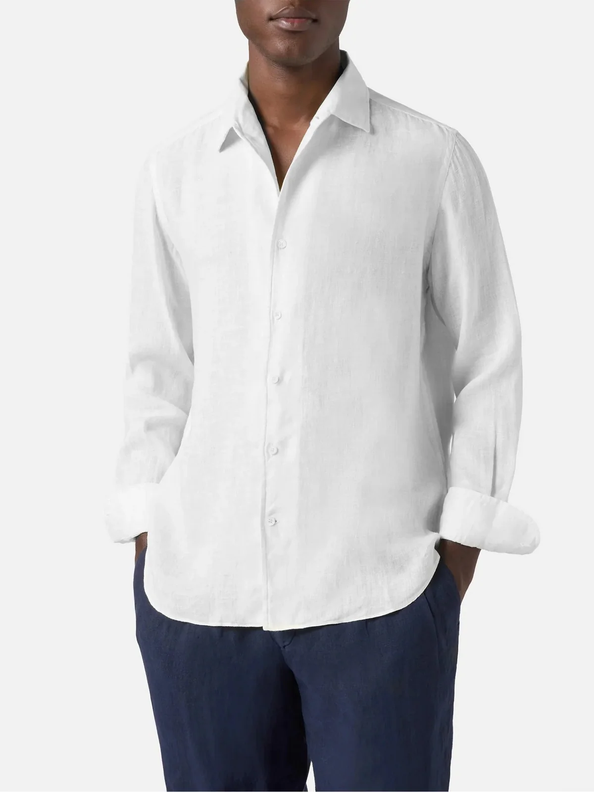 MC2 SAINT BARTH Camicia Uomo RAPHAEL 01457L LINEN 01 WHITE - Image 2