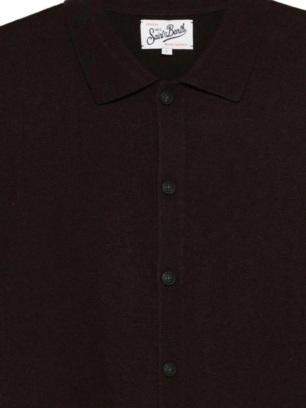 MC2 SAINT BARTH Cardigan Uomo  HANOVER MERINOCASH 00029I 18H DARK BROWN - Image 3