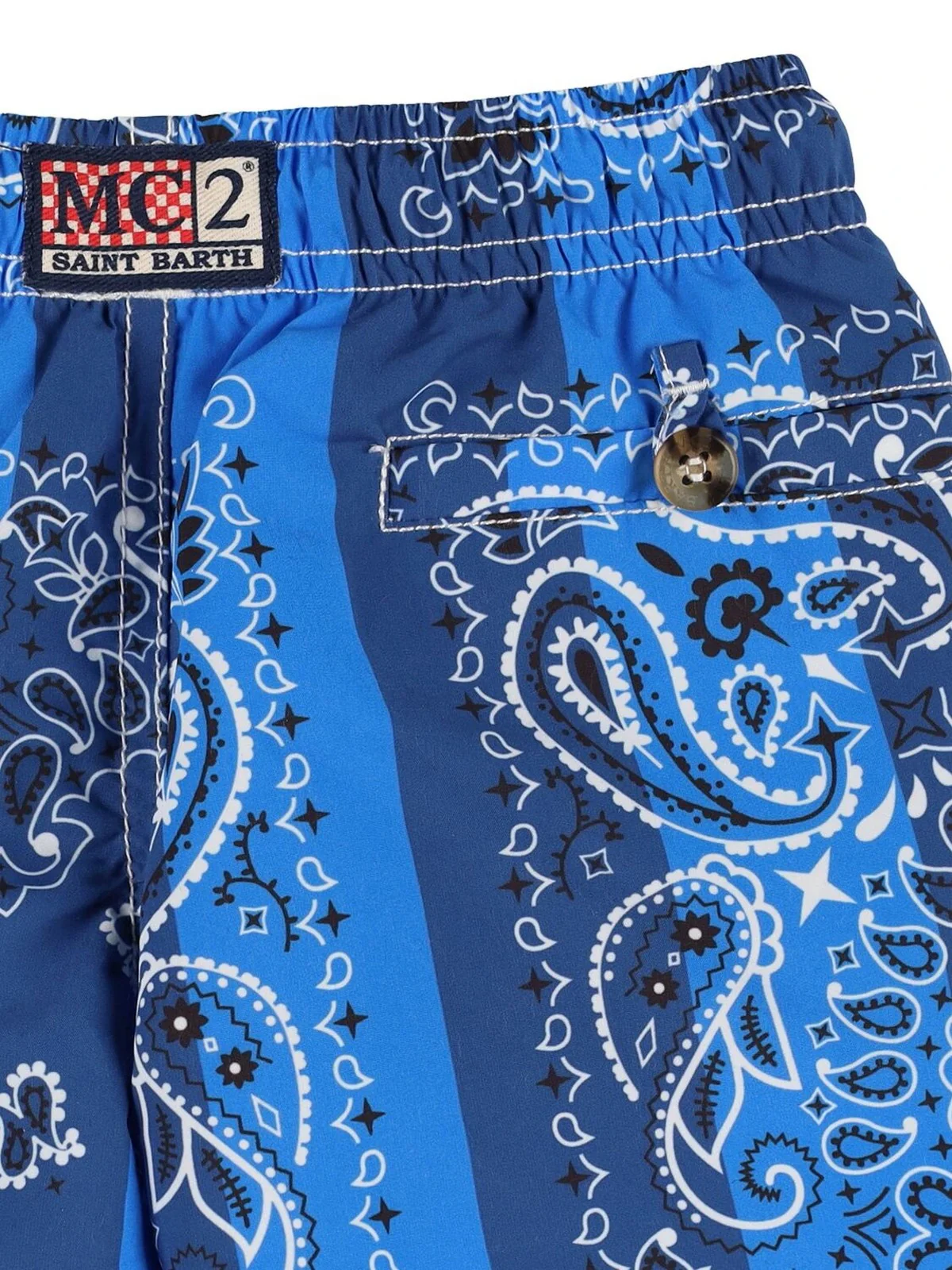 MC2 SAINT BARTH Costume da bagno Bambini e ragazzi  CAPRESE JR 01693H BANDANNA ROUND STRIPES 6117 - Image 3