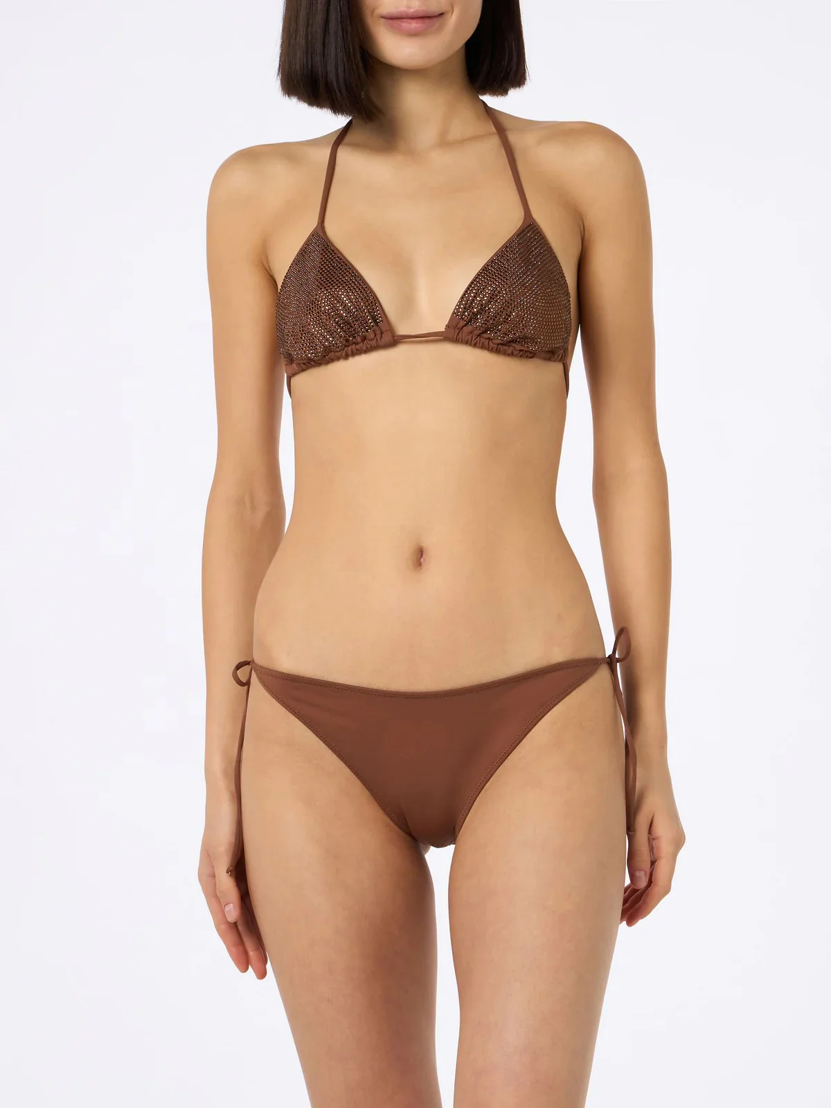 MC2 SAINT BARTH Costume da bagno Donna  ANNABELLE 05118F Marrone - Image 2