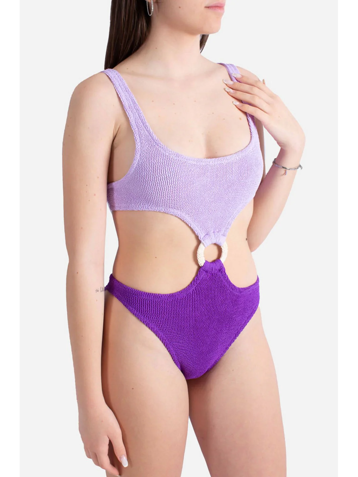 MC2 SAINT BARTH Costume da bagno Donna  LAUREL W 05476F Viola - Image 4