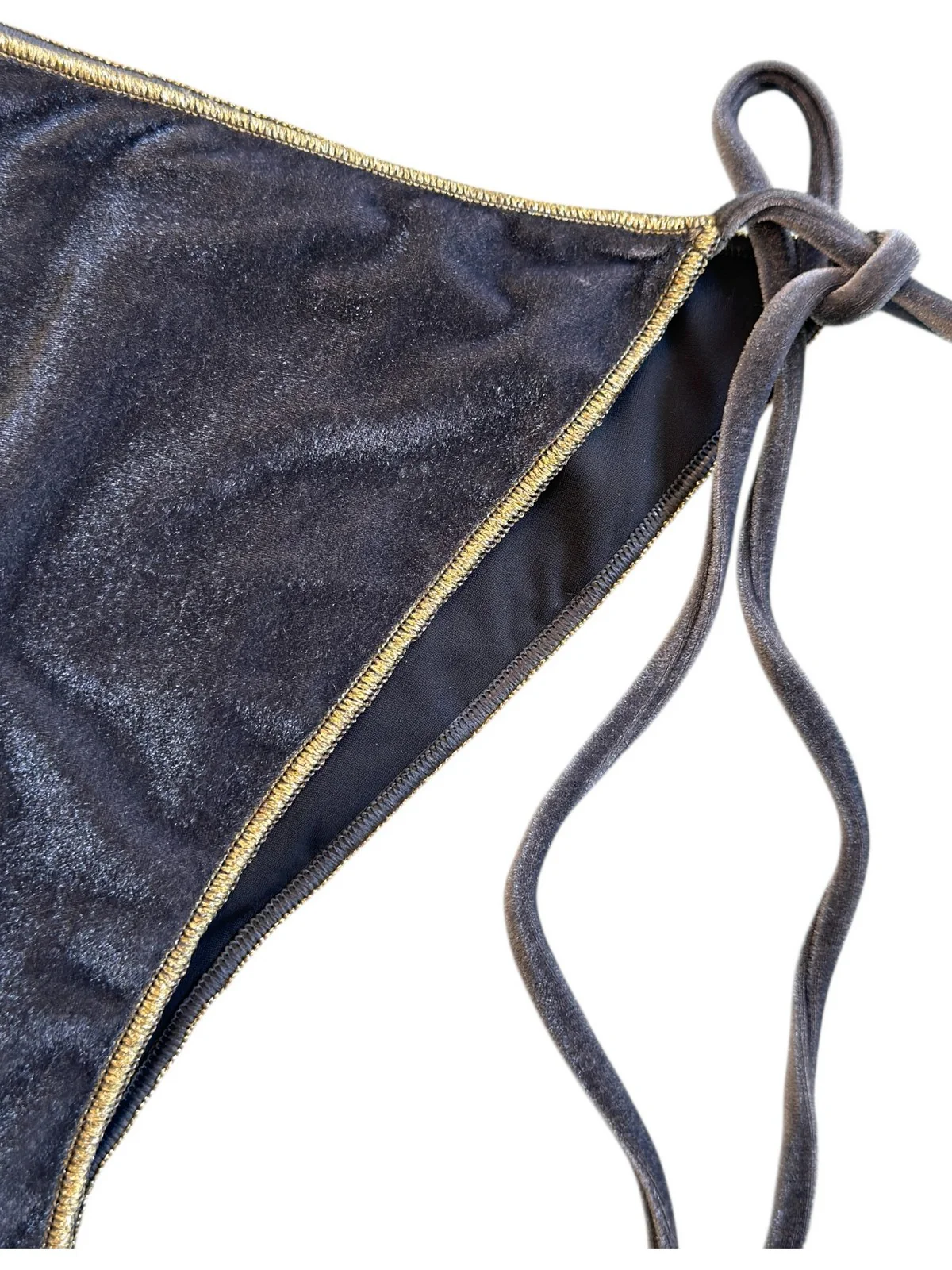 MC2 SAINT BARTH Costume da bagno Donna  MARIELLE OVERLOCK 06092H VELVET 16H GOLD - Image 2