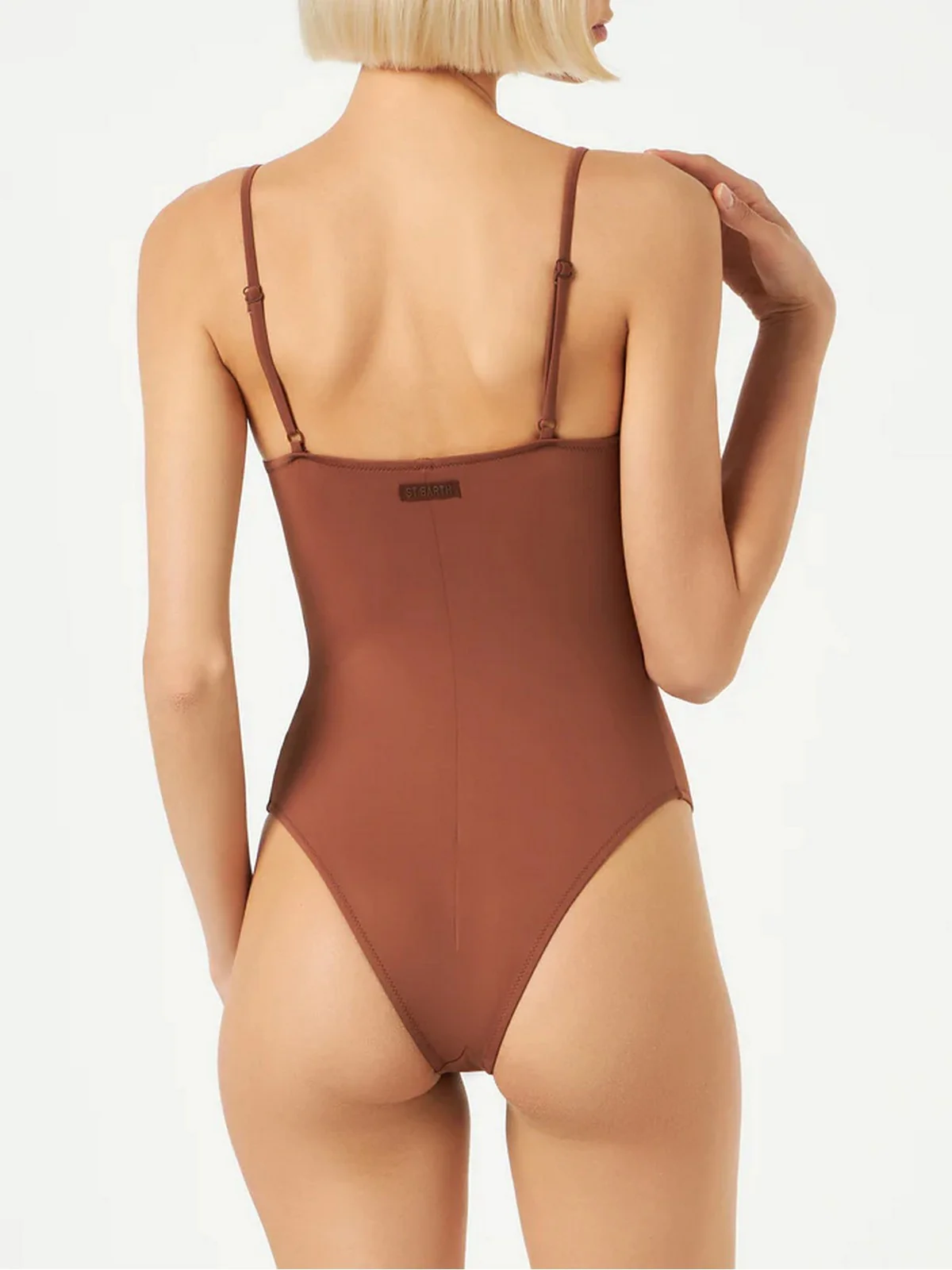 MC2 SAINT BARTH Costume da bagno Donna Monokini MARGARET 00850D Marrone - Image 4
