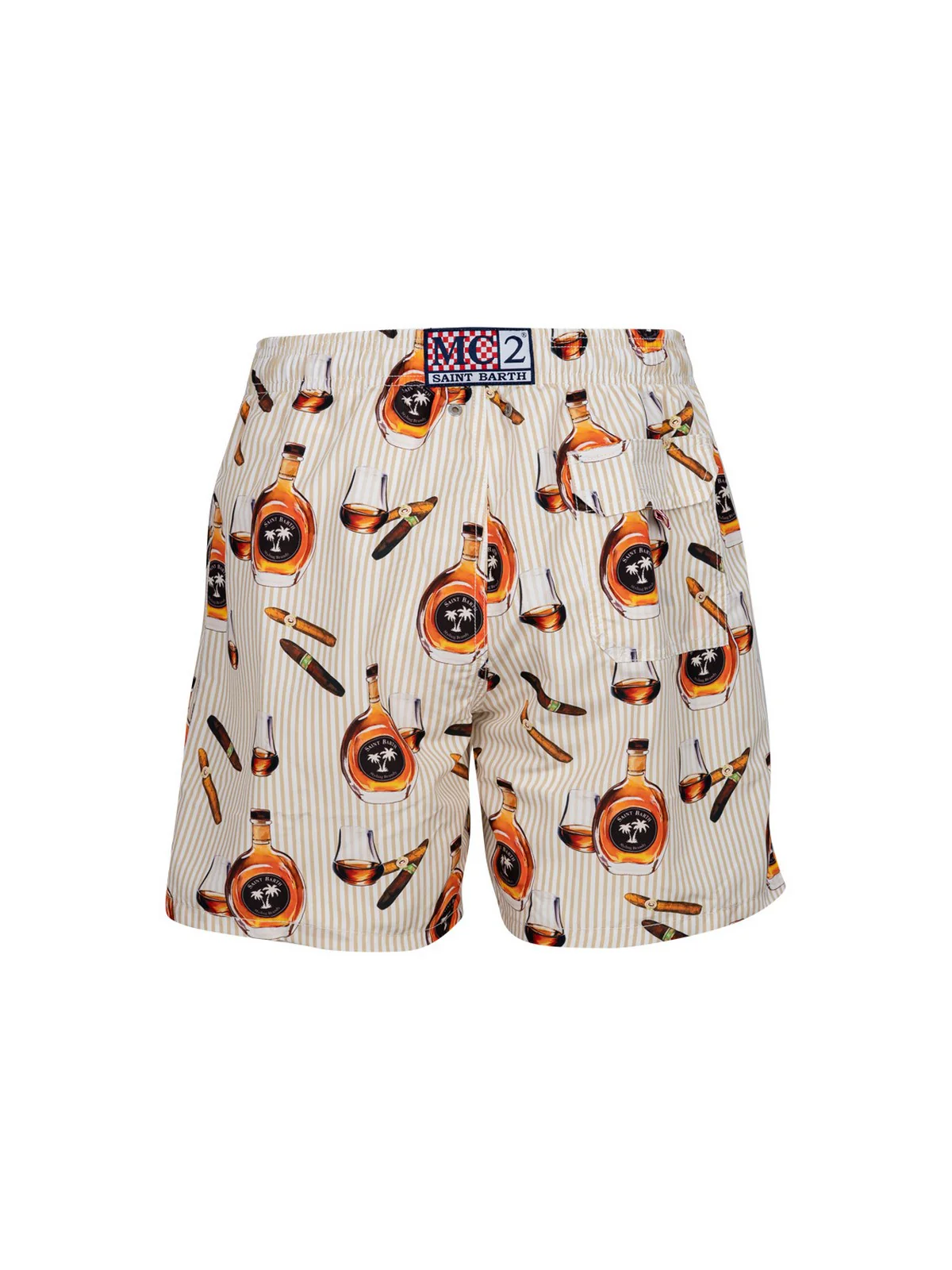 MC2 SAINT BARTH Costume da bagno Uomo  GUSTAVIA 02242H OLD BRANDY STRIPES S 11 - Image 2