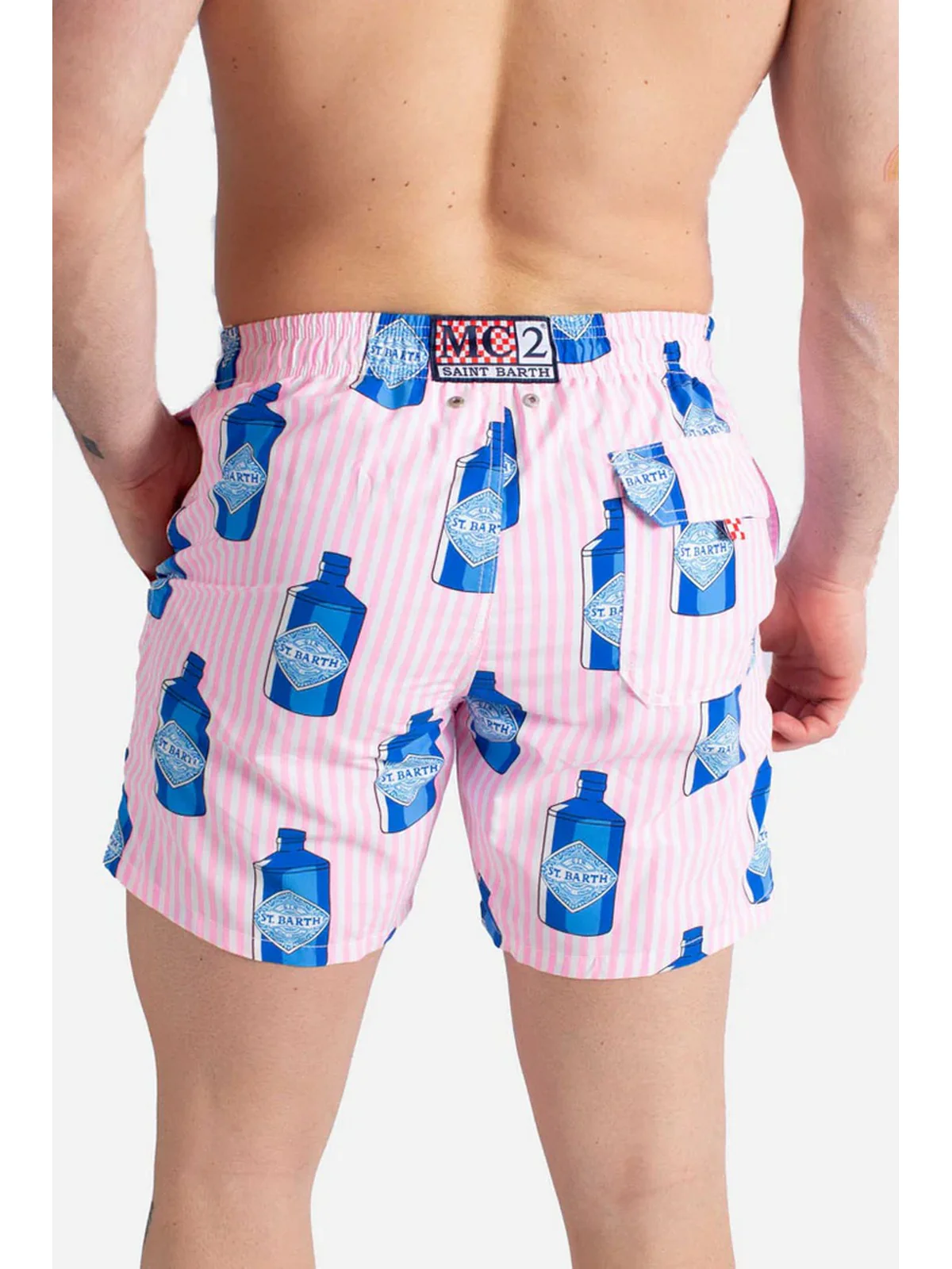 MC2 SAINT BARTH Costume da bagno Uomo  GUSTAVIA 03758F Rosa - Image 3