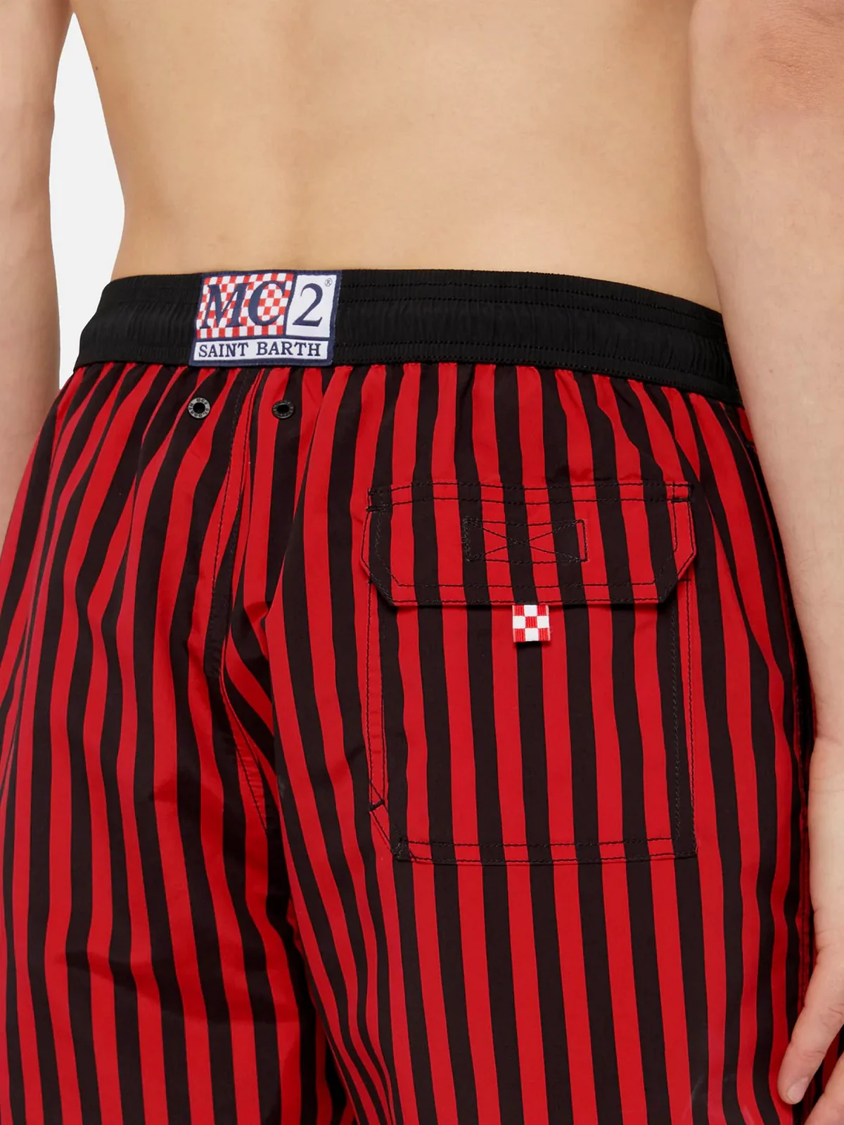 MC2 SAINT BARTH Costume da bagno Uomo  GUSTAVIA 07456L MILAN STRIPES ROSSONERI 41 PT - Image 5