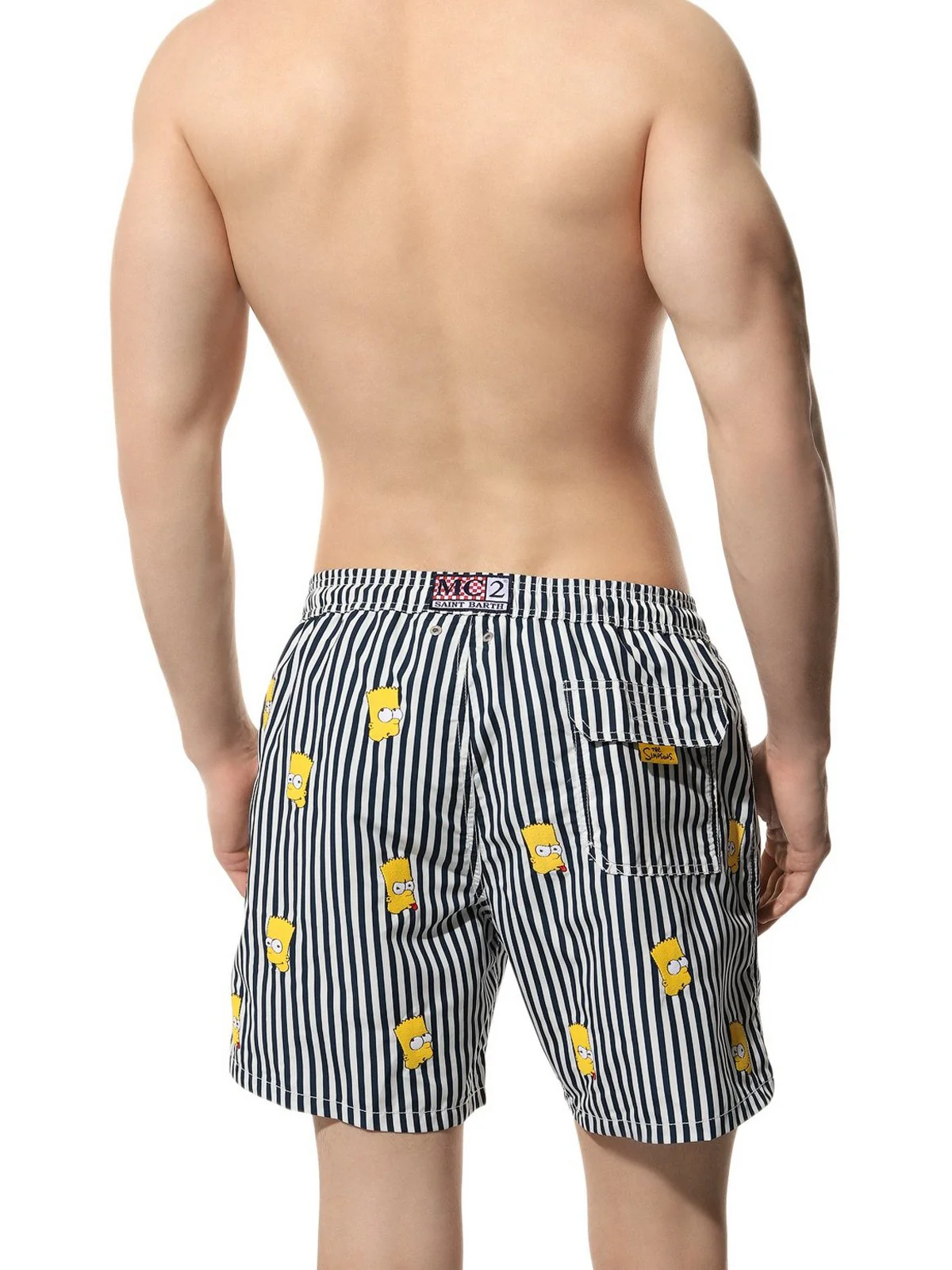 MC2 SAINT BARTH Costume da bagno Uomo GUSTAVIA EMBROIDERY 02030F Blu - Image 3