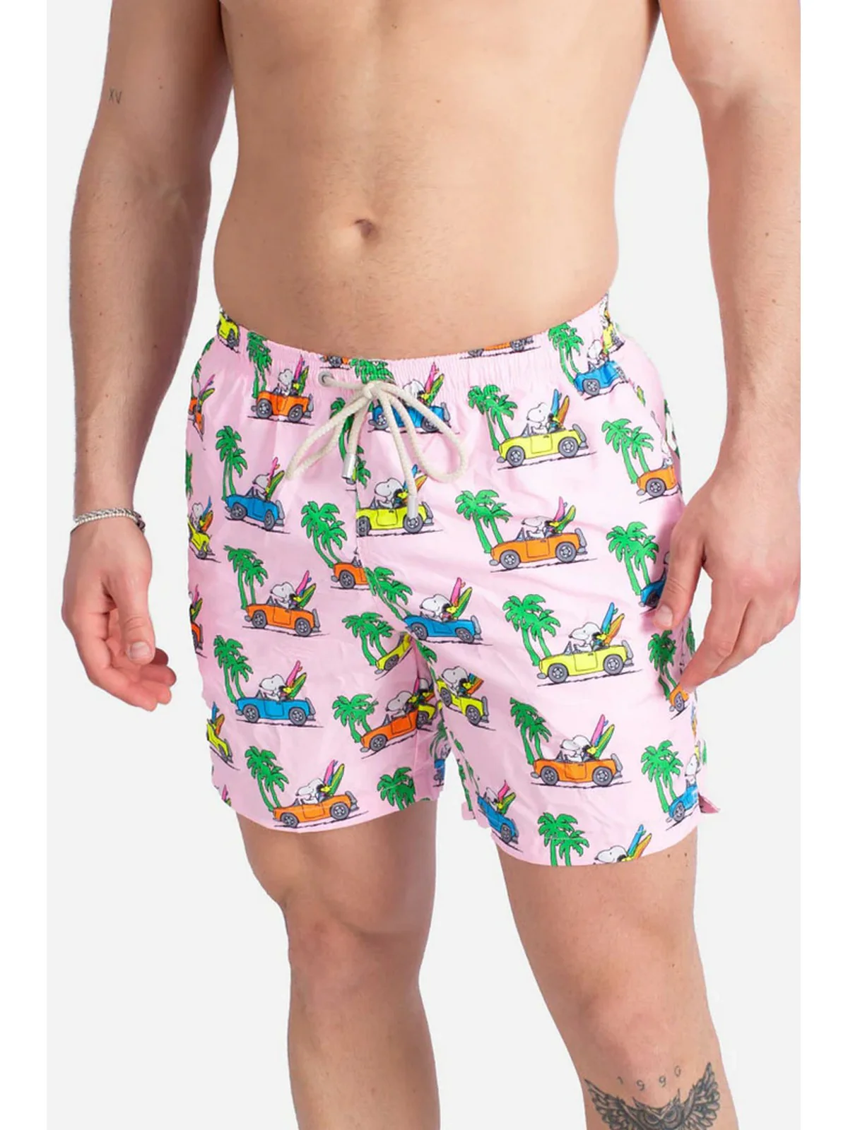 MC2 SAINT BARTH Costume da bagno Uomo  LIGHTING 02600F Rosa - Image 2