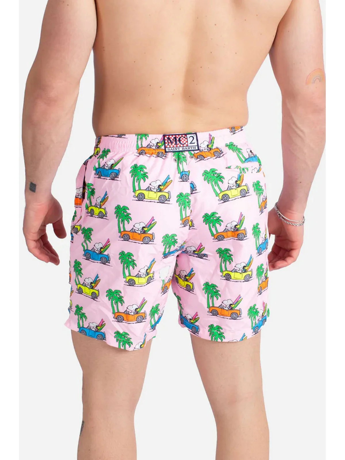 MC2 SAINT BARTH Costume da bagno Uomo  LIGHTING 02600F Rosa - Image 3