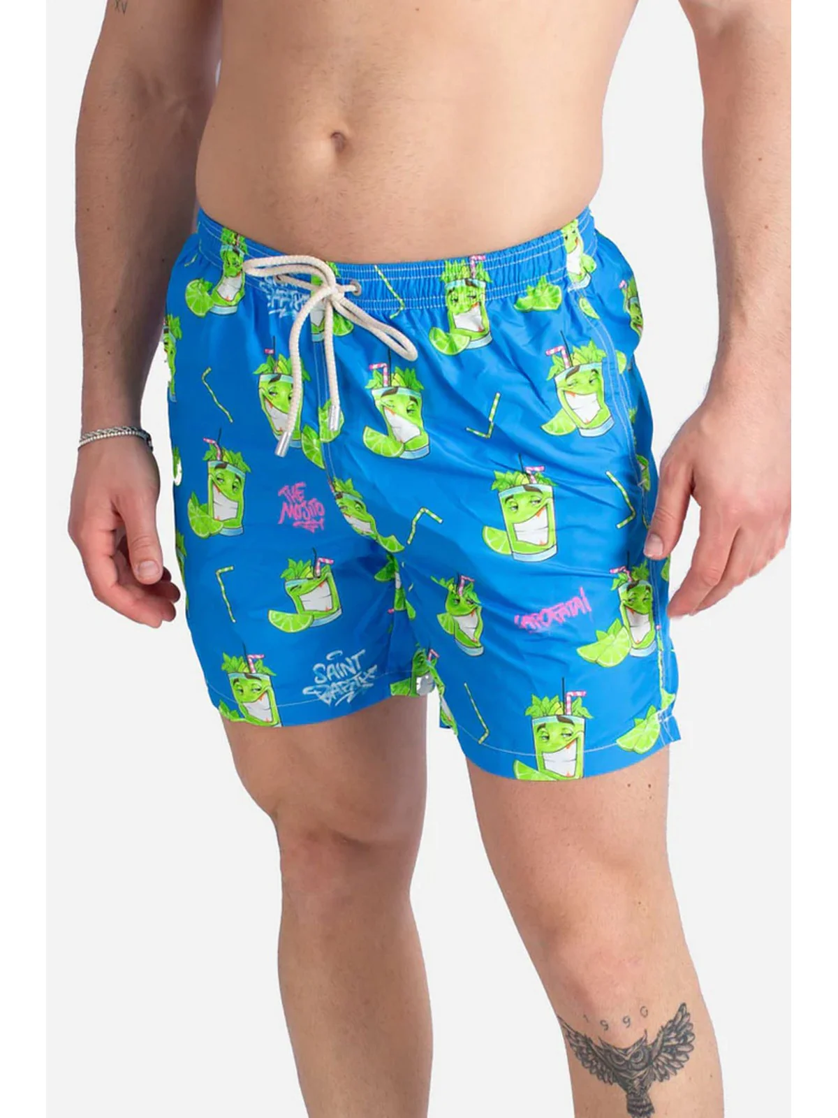 MC2 SAINT BARTH Costume da bagno Uomo  LIGHTING 04394F Blu - Image 2