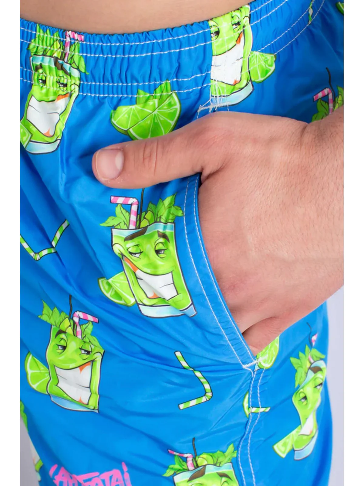 MC2 SAINT BARTH Costume da bagno Uomo  LIGHTING 04394F Blu - Image 5