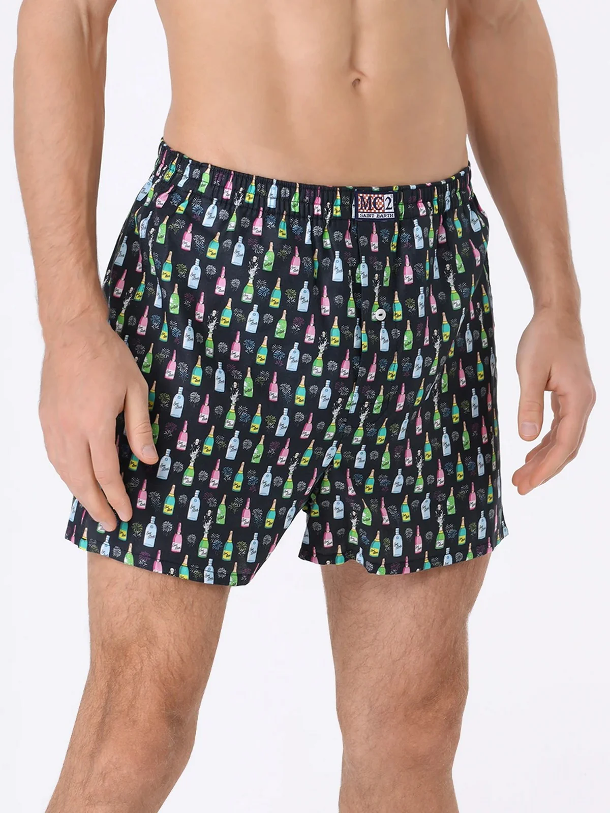 MC2 SAINT BARTH Costume da bagno Uomo  LIGHTING MICRO FANTASY 04346F Nero - Image 3