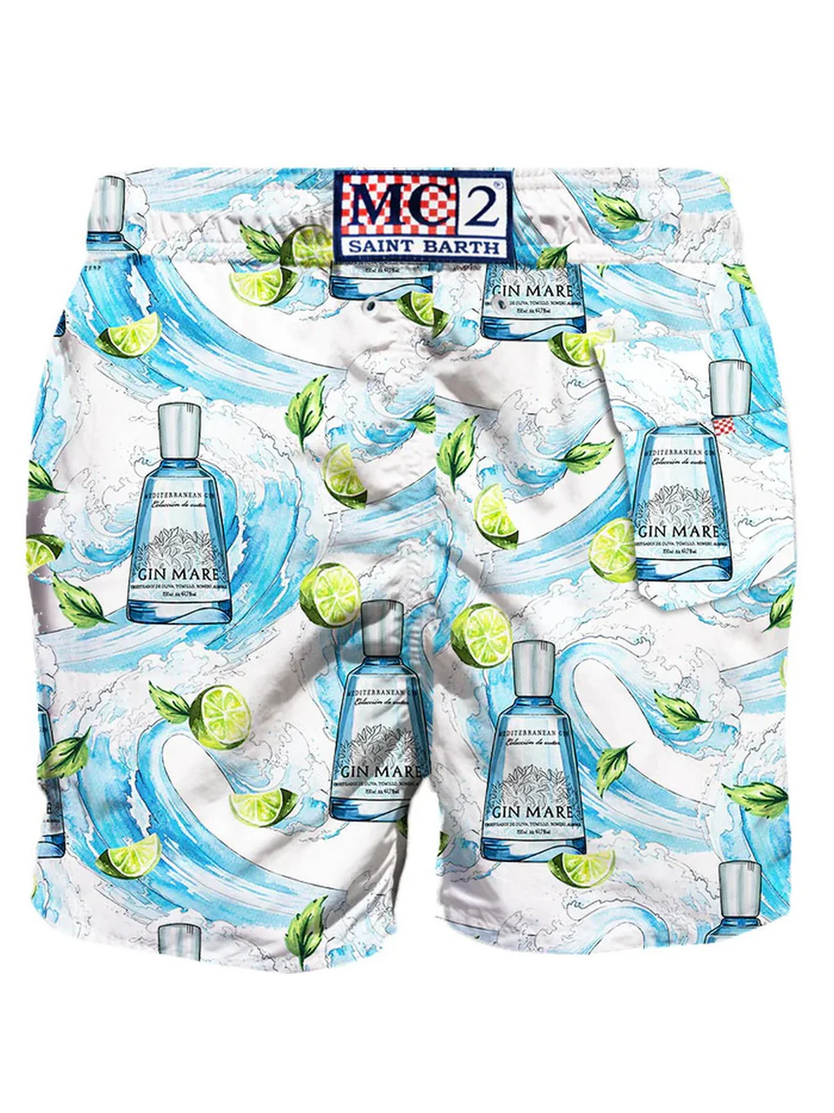 MC2 SAINT BARTH Costume da bagno Uomo Pantaloncino GUSTAVIA 00378D Bianco - Image 2