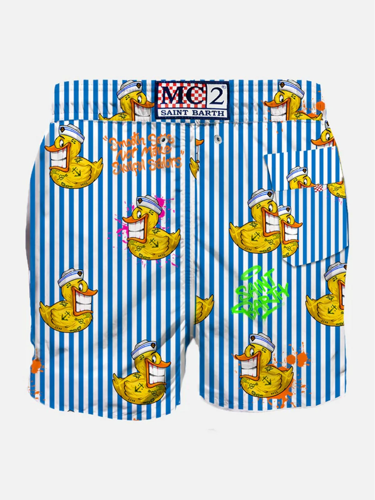 MC2 SAINT BARTH Costume da bagno Uomo Pantaloncino GUSTAVIA 06078D Bianco - Image 2