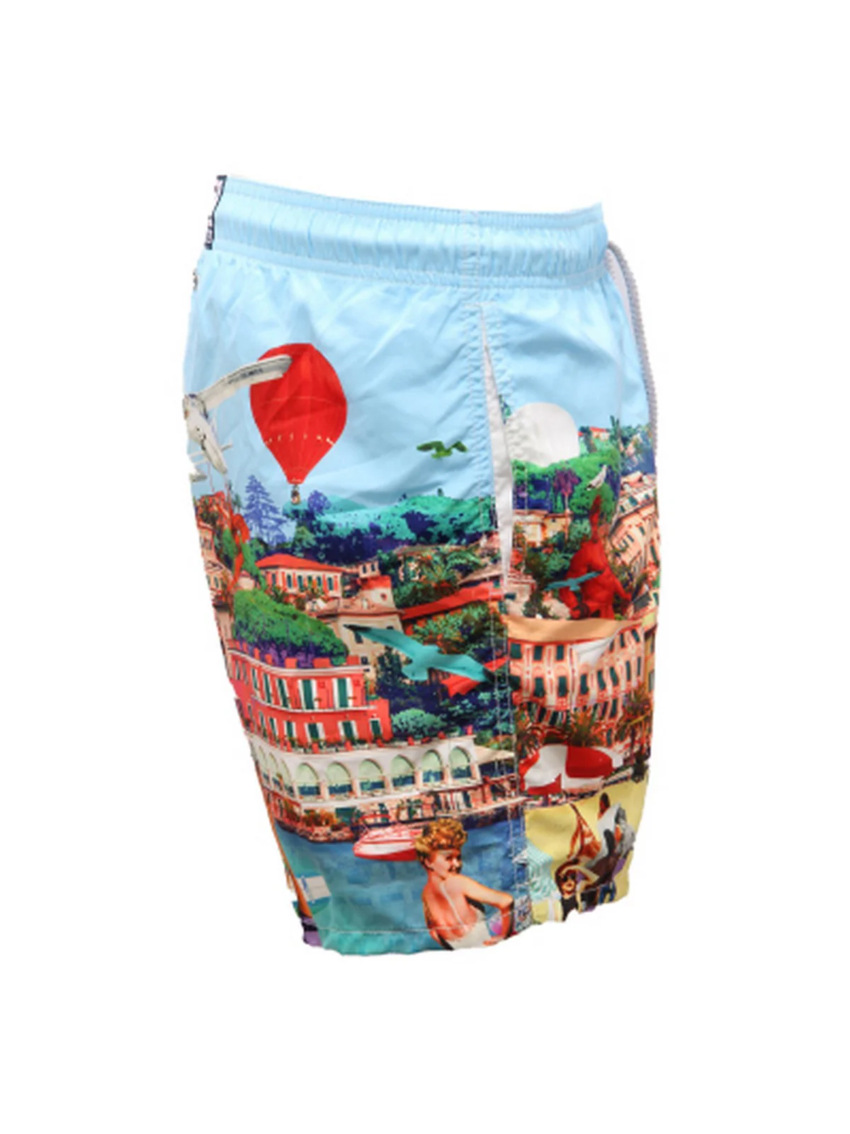MC2 SAINT BARTH Costume da bagno Uomo Pantaloncino GUSTAVIA PLACED PRINT 01107B Blu - Image 2