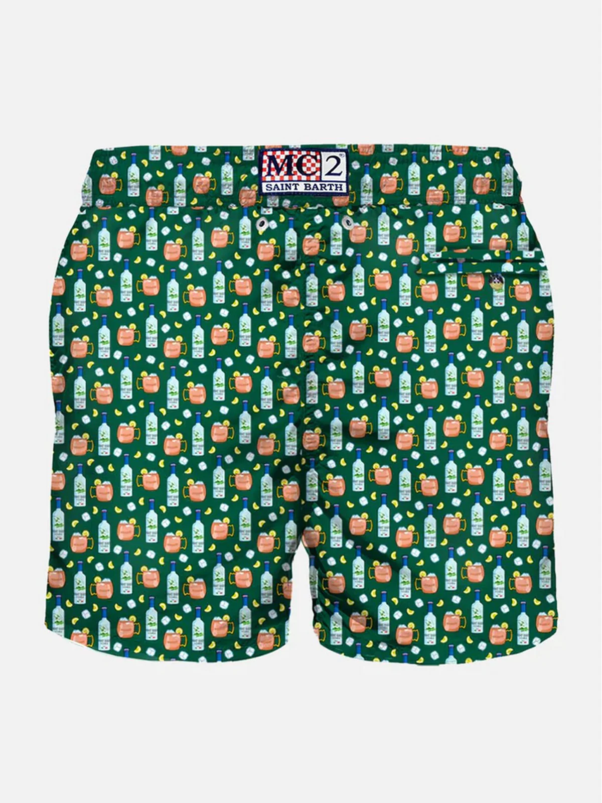MC2 SAINT BARTH Costume da bagno Uomo Pantaloncino LIGHTING MICRO 06294D Verde - Image 2