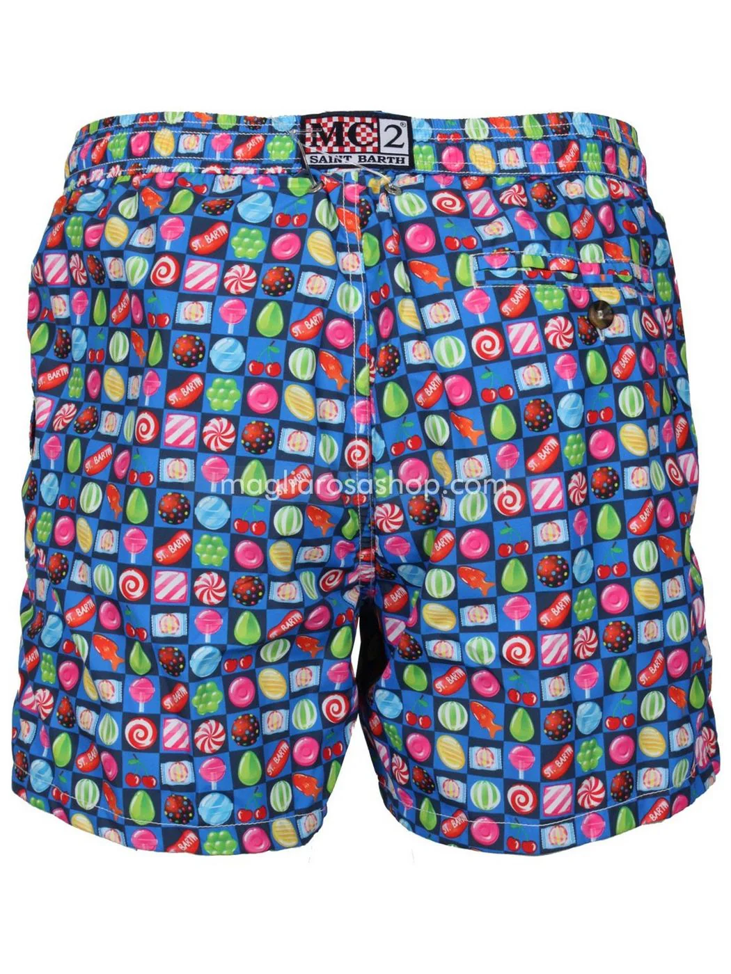 MC2 SAINT BARTH Costume da bagno Uomo Pantaloncino LIGHTING MICRO CAND61 Blu - Image 2