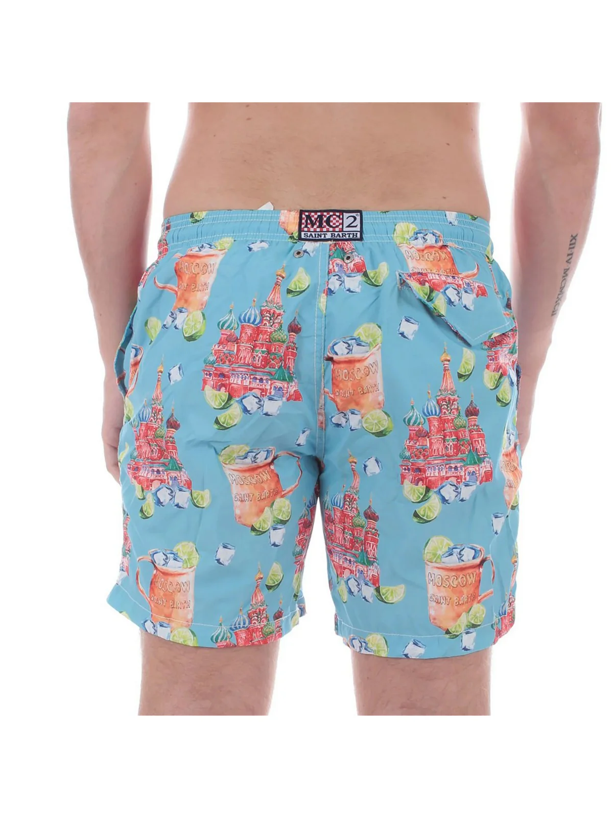 MC2 SAINT BARTH Costume da bagno Uomo Pantaloncino LIGHTING MUSCU31 Blu - Image 2