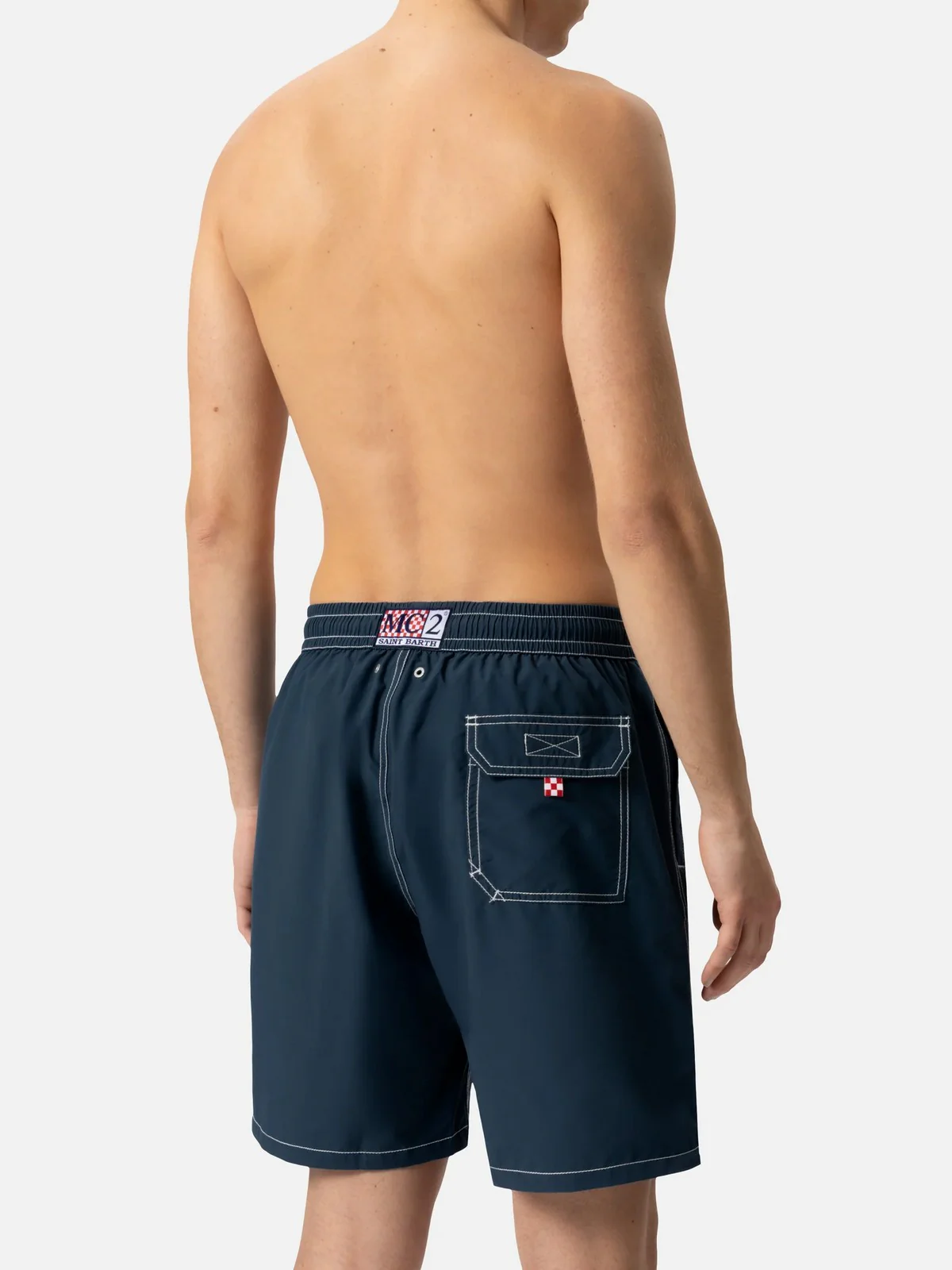 MC2 SAINT BARTH Costume da bagno Uomo  PATMOS LONG 00203H Blu - Image 4