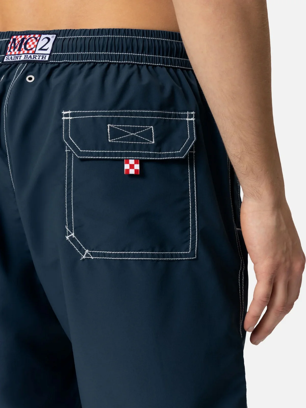 MC2 SAINT BARTH Costume da bagno Uomo  PATMOS LONG 00203H Blu - Image 6