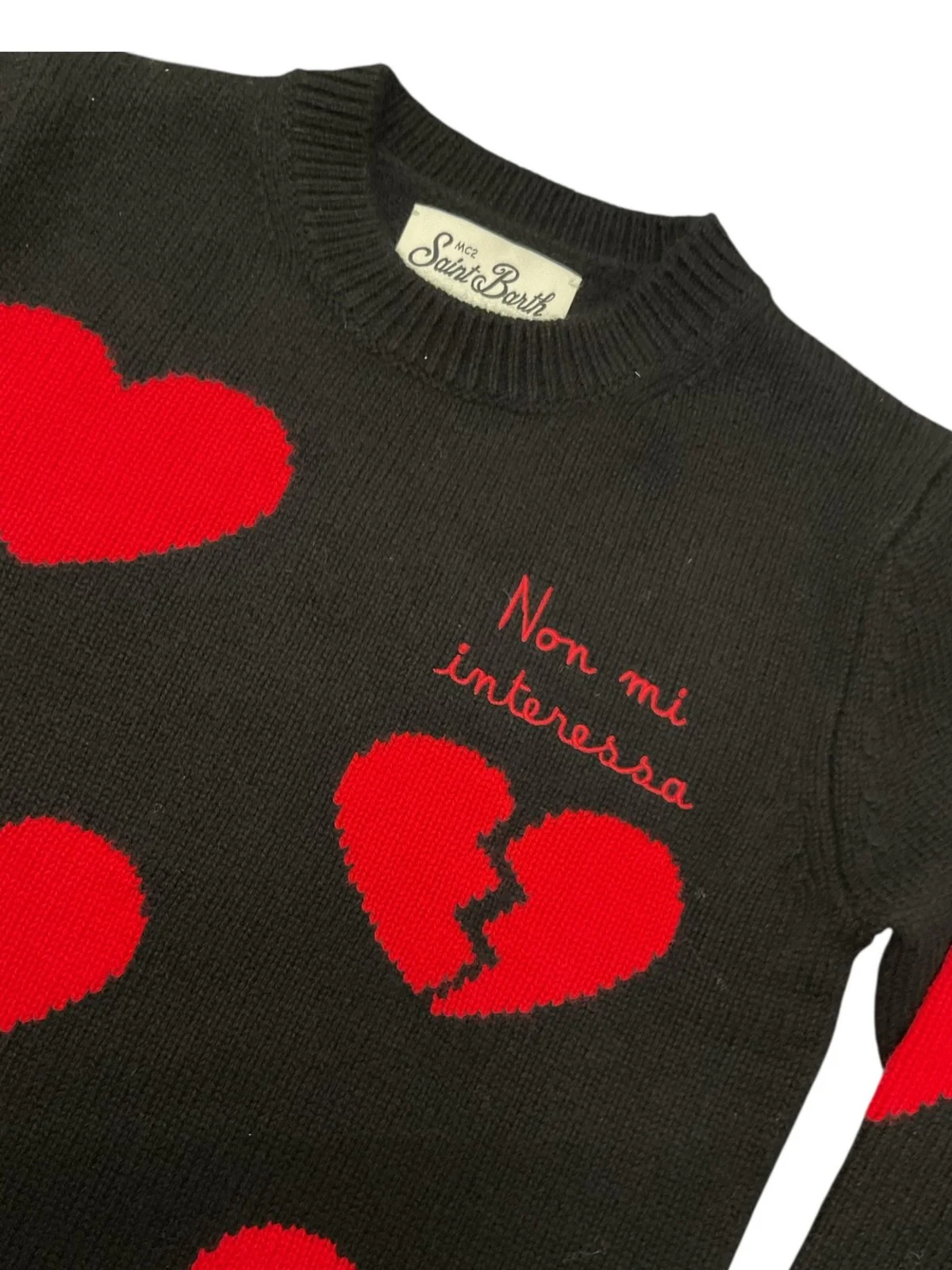 MC2 SAINT BARTH Maglione Bambine e ragazze  PRINCESS P 02266I CUORE SPEZZATO 00 EMB - Image 2