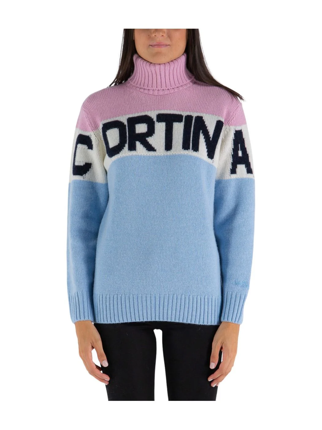 MC2 SAINT BARTH Maglione dolcevita Donna  NEW HUT COSR23 Blu - Image 3
