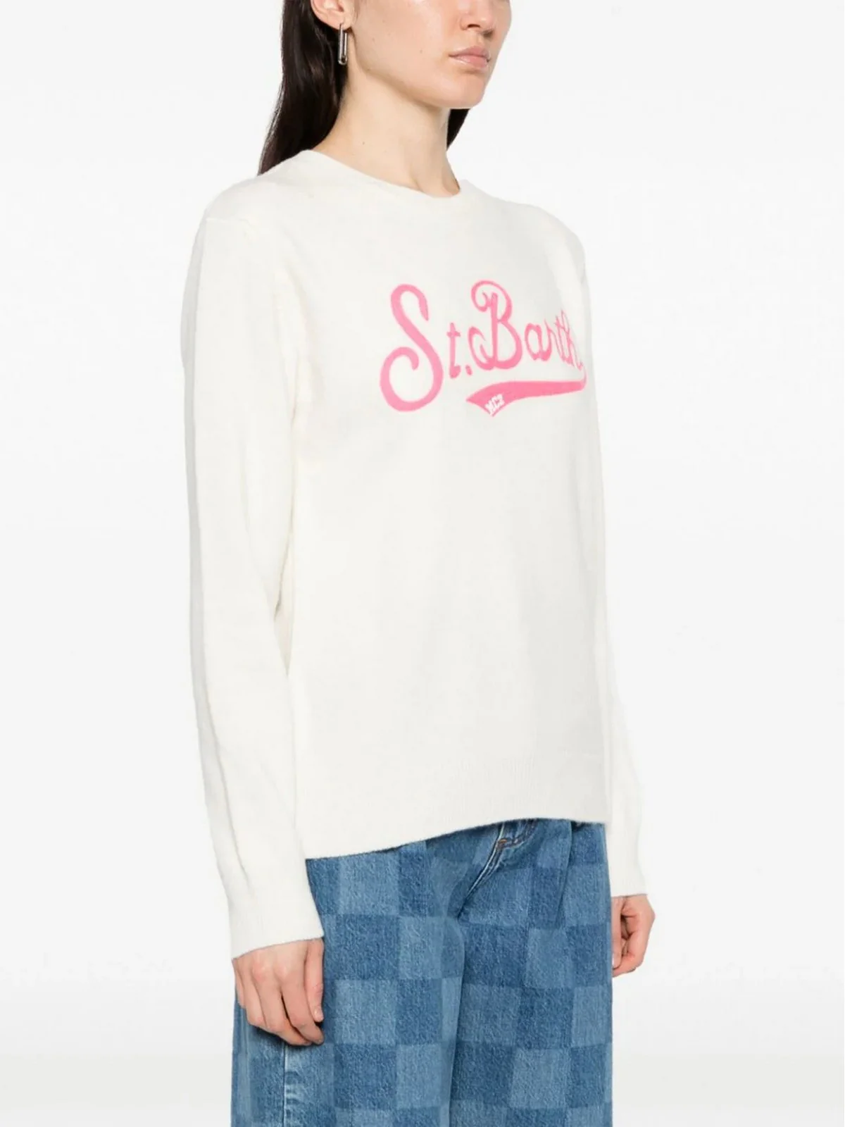 MC2 SAINT BARTH Maglione Donna NEW QUEEN 10898E Bianco - Image 3