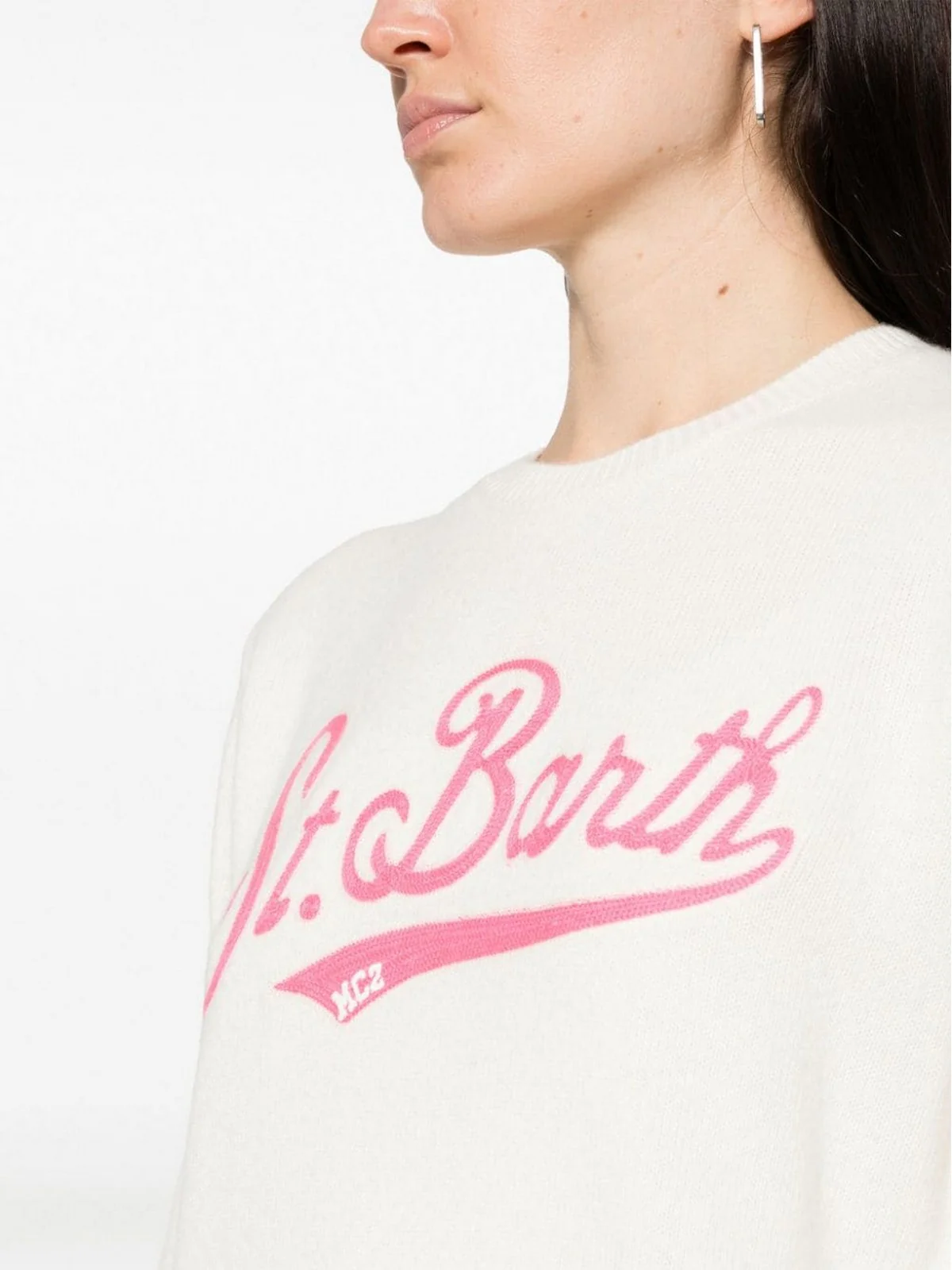 MC2 SAINT BARTH Maglione Donna NEW QUEEN 10898E Bianco - Image 5