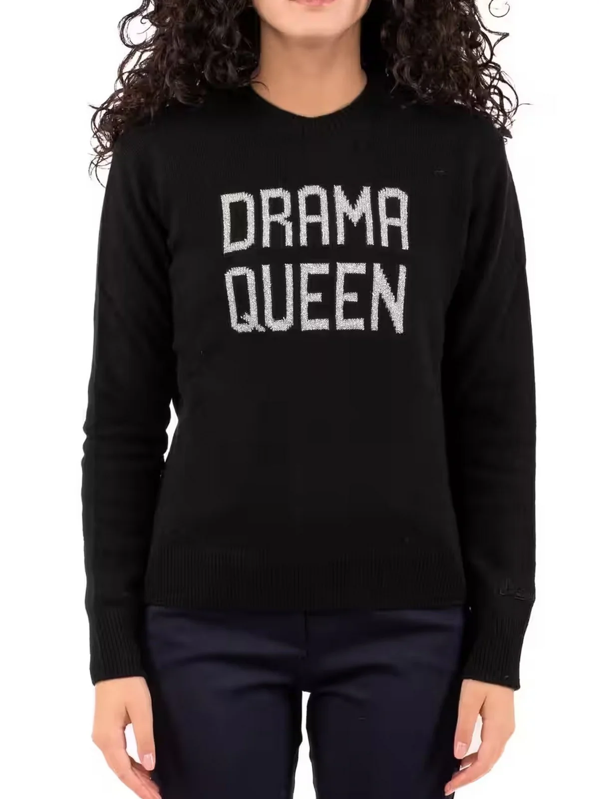 MC2 SAINT BARTH Maglione Donna NEW QUEEN NEW QUEEN 04204G Nero - Image 2